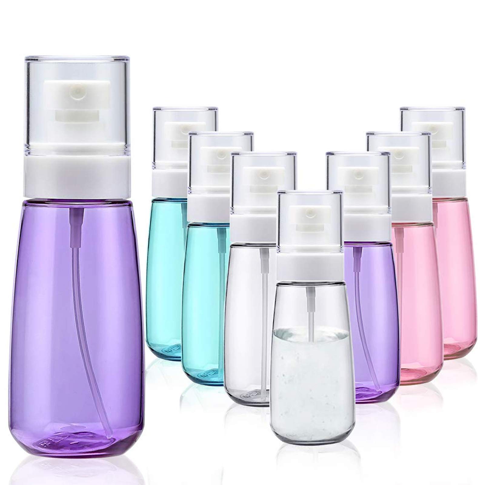 Cosywell 3.4oz/100ml Fine Mist Spray Bottle - Refillable Empty Travel Cosmetic Container for Perfume, Skincare, Makeup & Lotion - Hair Spray Bottle with Adjustable Nozzle (8 Colors) - Perfect for Travel, Gym, Salon & Home Use