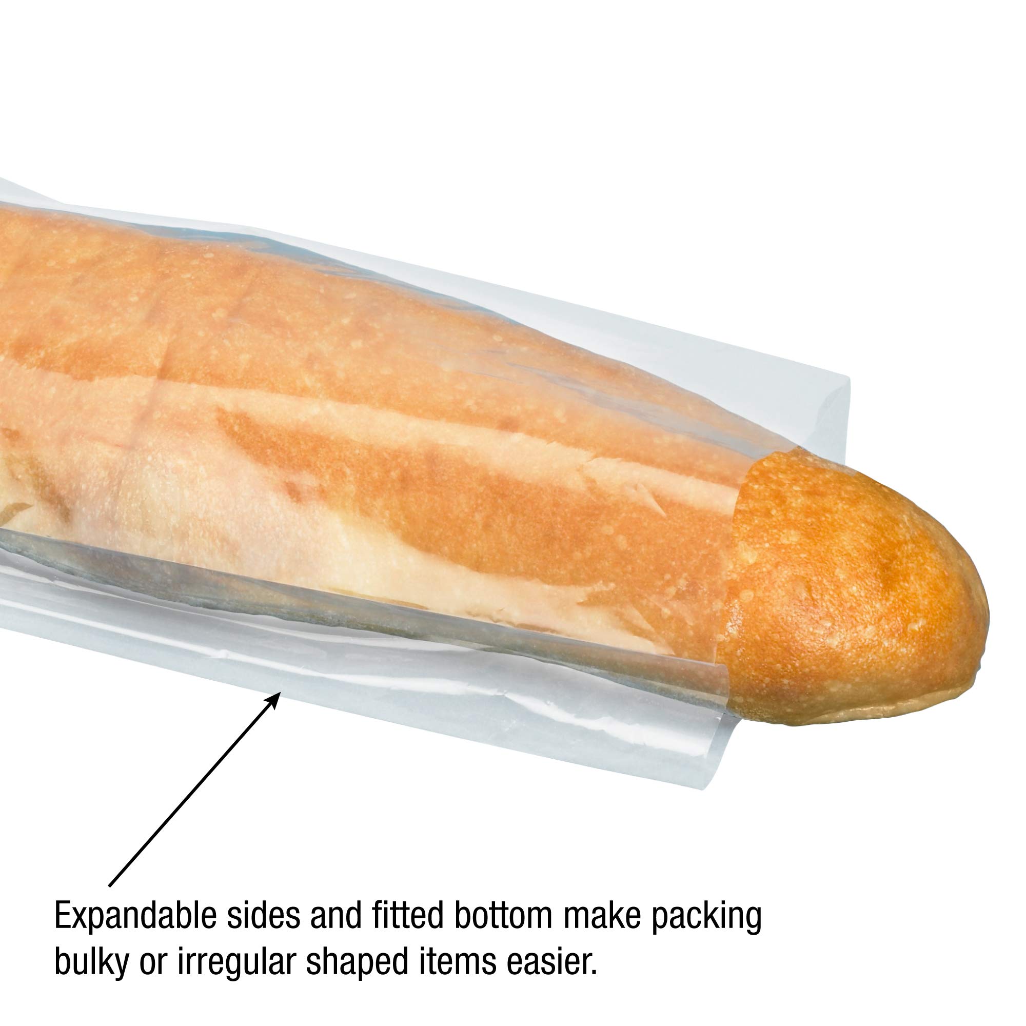 Choice Shipping Supplies 3 Mil Clear Poly Bags with Gusset - 24