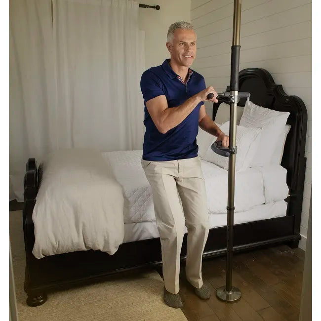 Signature Life Sure Stand Pole with 2 Handles - Adjustable Walking Cane for Seniors & Mobility Support - Ideal for Hiking, Travel & Daily Use