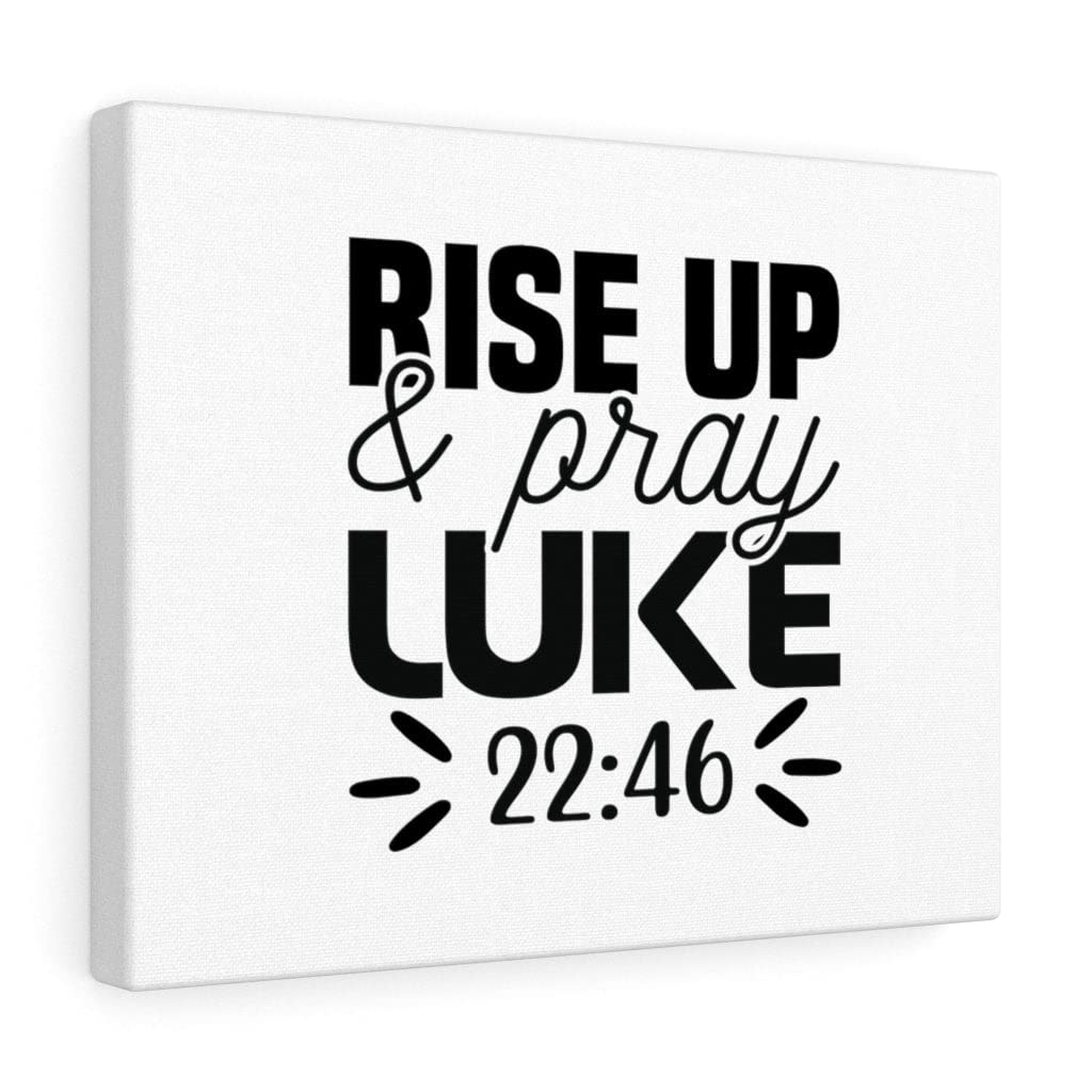 Christian Wall Art with Bible Verse - Luke 22:46 'Rise Up & Pray' Scripture Print | Ready to Hang Home Decor for Prayer Room, Church & Christian Gifts