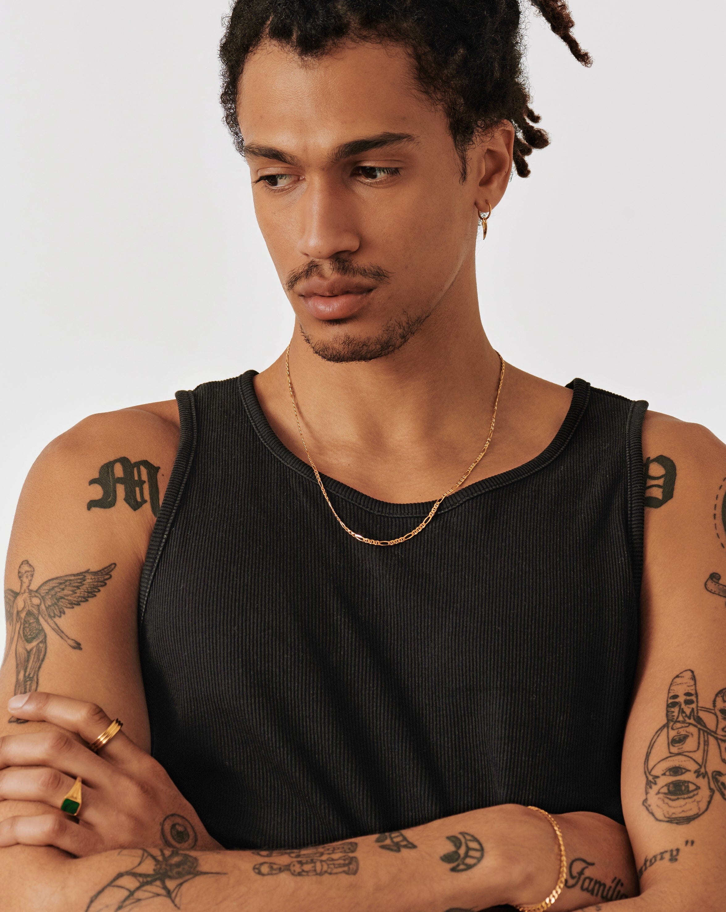 Men's Filia Curb Chain Necklace - 18K Gold Plated Stainless Steel Hip Hop Jewelry for Gifts, Parties & Everyday Wear