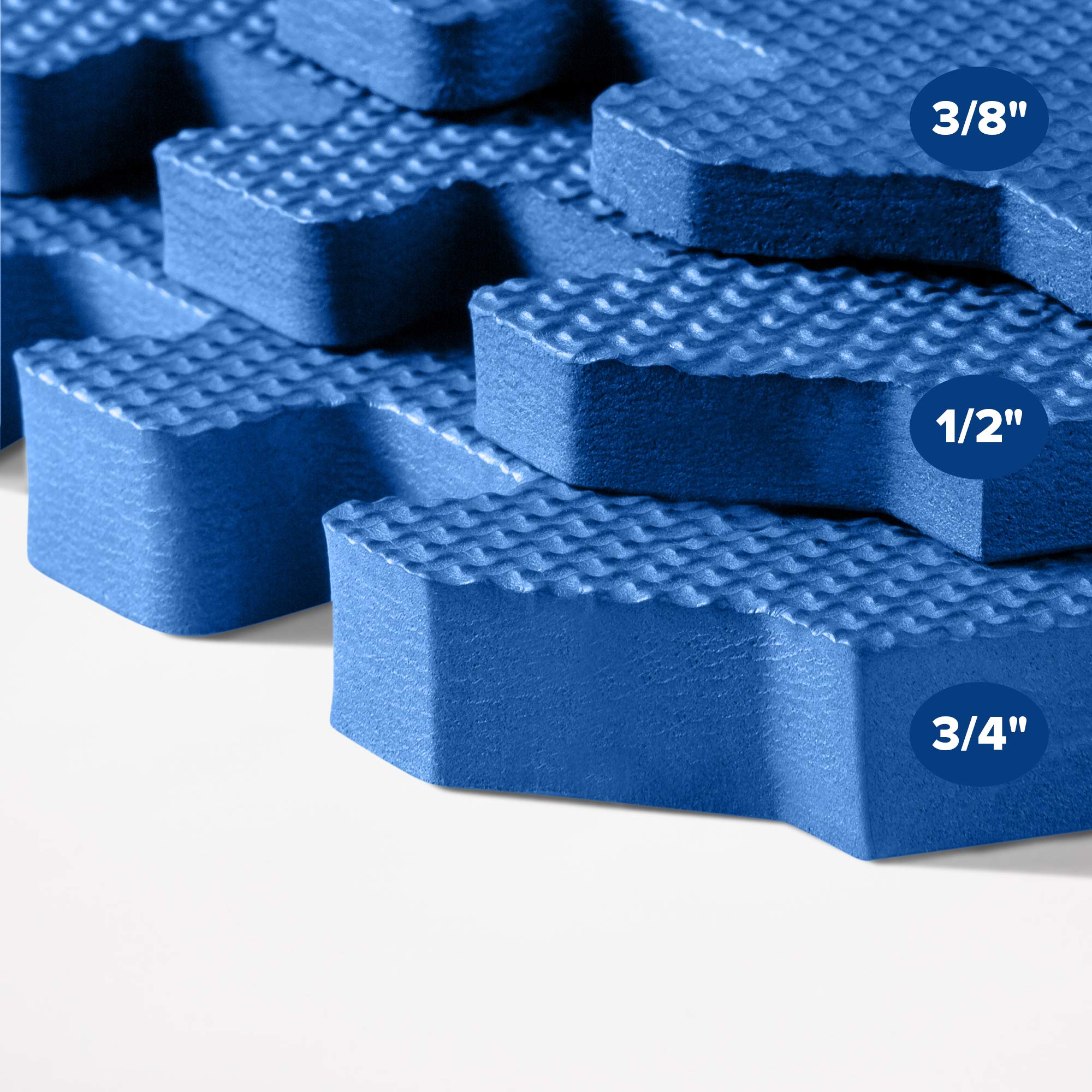 3/8 Inch Thick High-Density Exercise Floor Mat for Home Gym, Yoga, Pilates & Workouts - Non-Slip, Durable & Easy to Clean Fitness Mat for Hardwood Floors & Garages