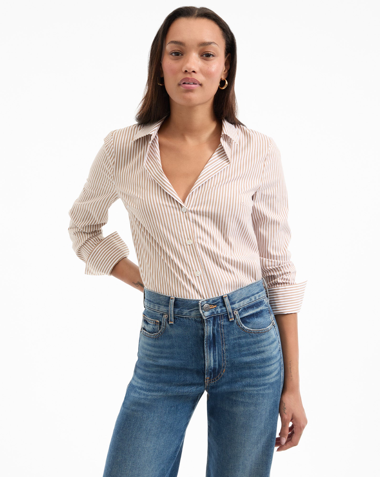 Amelia Women's Classic Button Down Shirt - Stylish Casual & Office Wear - Perfect for Work, Business Meetings & Everyday Outfits