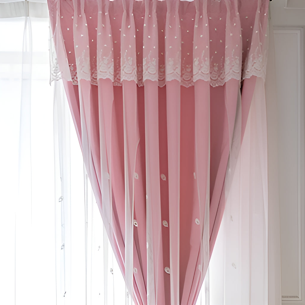 Selene Two Layer Room Darkening Blackout Custom Curtains - Embroidered Window Treatments for Bedroom & Living Room - Light Blocking Thermal Insulated Drapes for Home Decor