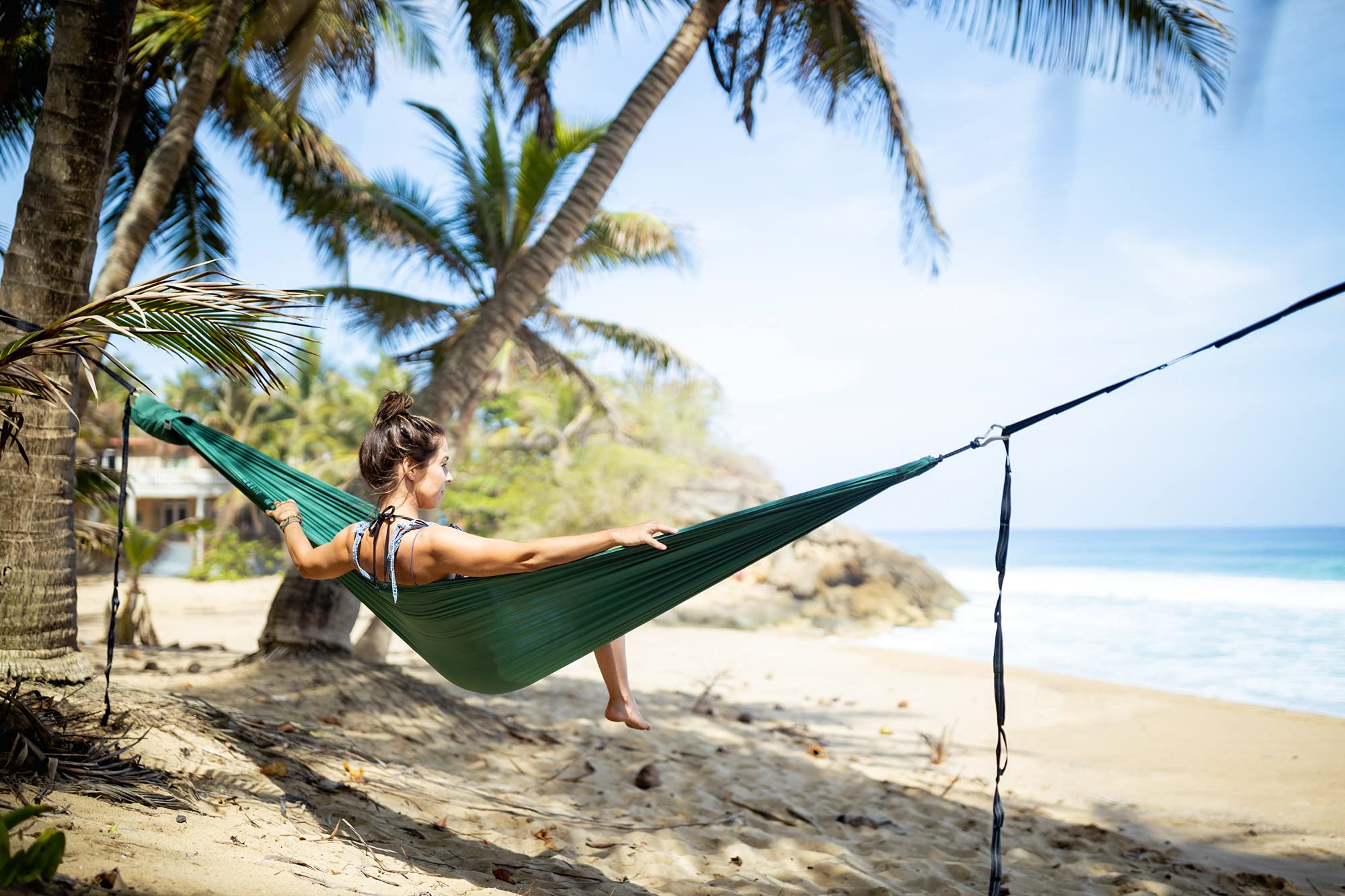 ENO Eagles Nest Outfitters TechNest Hammock - Lightweight Portable Camping Hammock for Backpacking, Hiking & Outdoor Adventures (Sedona Red) - Perfect for Camping, Travel & Relaxation in Nature