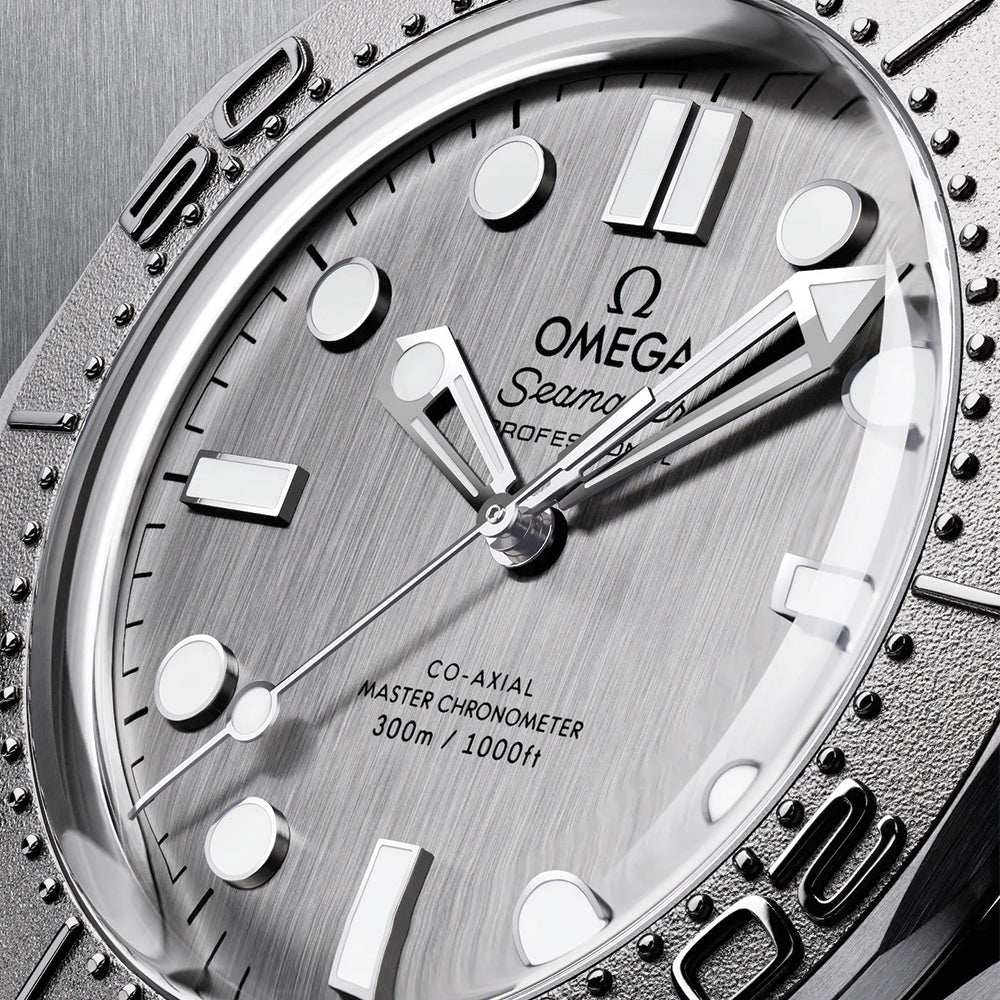 Seamaster Diver 300M Co-Axial Master Chronometer Men's Watch - 42mm Titanium Bezel, Grey Dial with Stainless Steel Bracelet - Perfect for Diving, Swimming & Luxury Everyday Wear