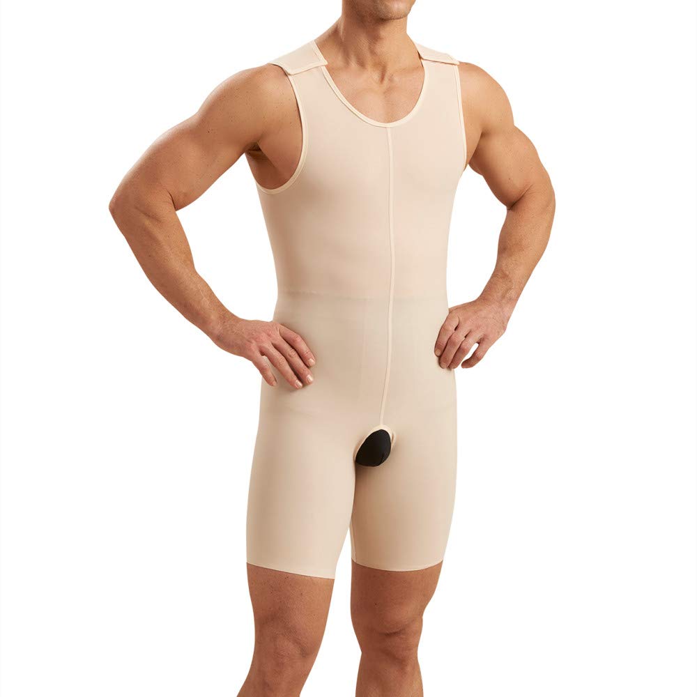 MARENA MB2 Zipperless Men’s Sleeveless Compression Bodysuit - Post Surgery Recovery & Abdominal Support Garment for Hernia, Liposuction & Tummy Tuck - Breathable Medical Wear for Daily Comfort