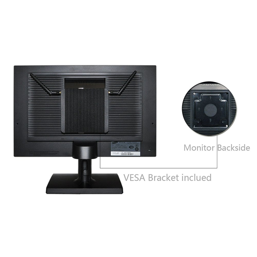 Qotom-Q190G4-S01 Mini PC with Intel Celeron J1900, 8GB RAM, 256GB SSD, 4 LAN Ports, 1080P HD - Ideal for Home Firewall, VPN Router, Network Gateway, and Small Office Networking Solutions