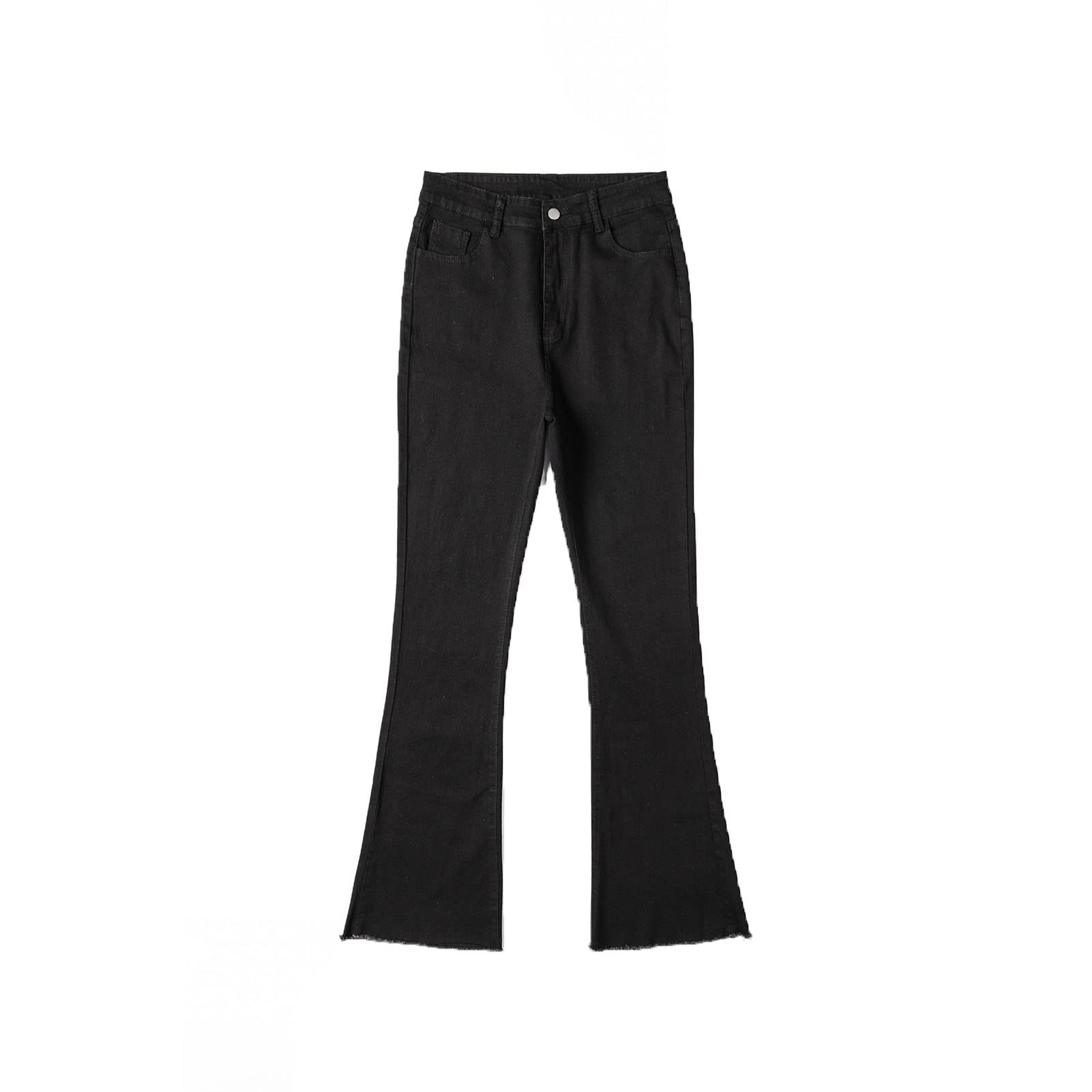 Retro High Rise Women's Skinny Flare Jeans - Slim Fit Butt Lifting Bell Bottom Denim Pants for Casual & Night Out | 70s Vintage Wide Leg Trousers for Women