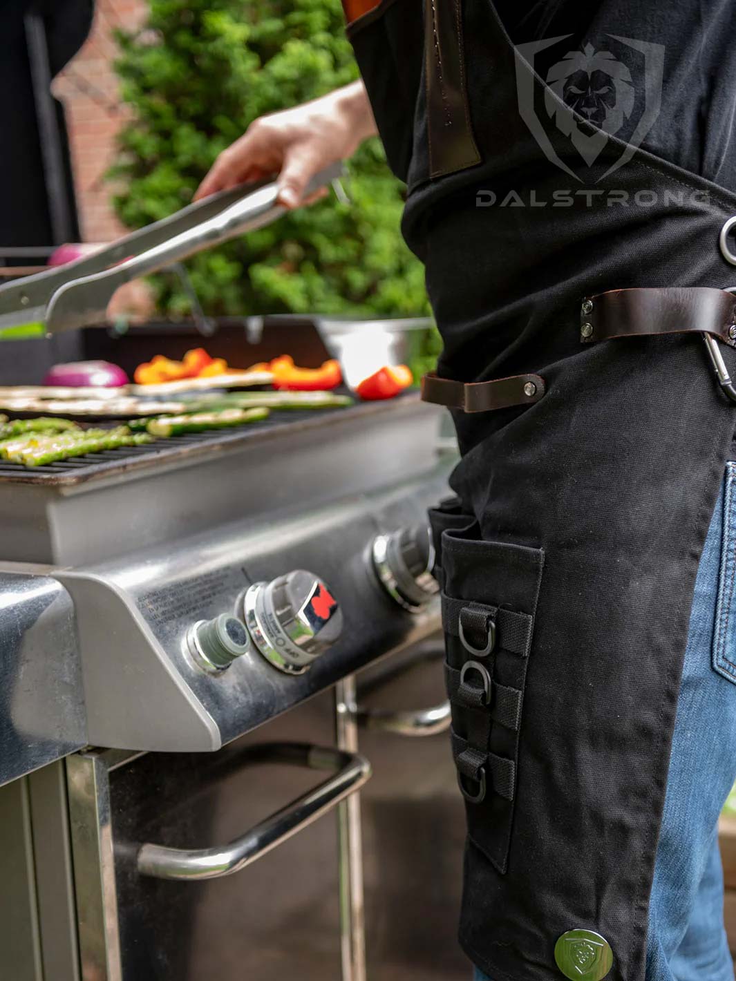 Heavy Duty Waxed Canvas BBQ Apron - Professional Chef's Kitchen Apron for Grilling & Cooking - Dalstrong © | Perfect for Outdoor BBQ, Camping & Home Kitchen Use