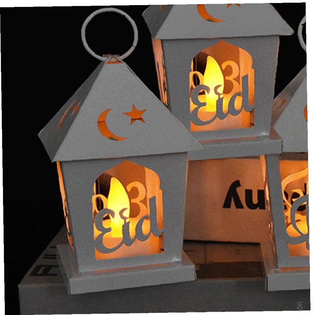 Ramadan Candle Lanterns - Elegant Eid Mubarak Islamic Hanging Lamp for Muslim Home Decor, Ramadan Party & Iftar Celebration - Perfect for Indoor & Outdoor Decoration
