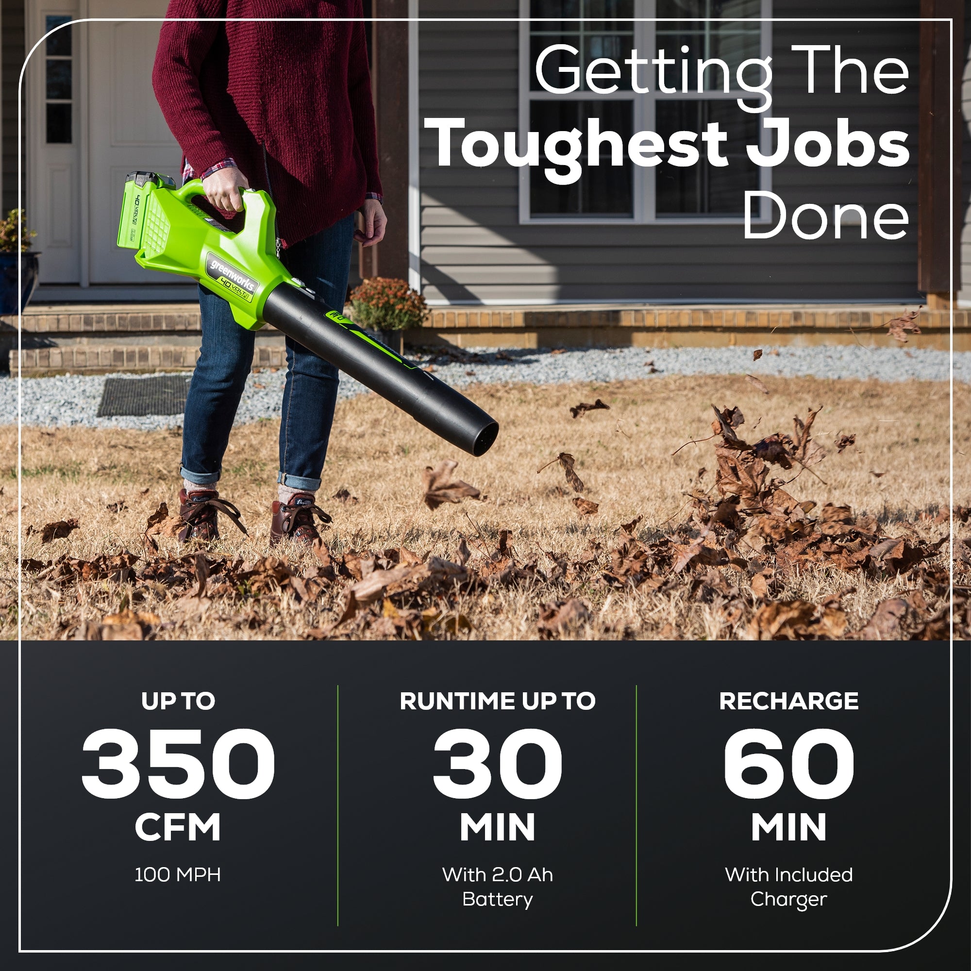 40V 16-Inch Brushless Cordless Lawn Mower & 350 CFM Blower Combo Kit with 4.0Ah Battery & Fast Charger - Perfect for Medium to Large Yards, Quick Leaf Cleanup & Hassle-Free Lawn Care