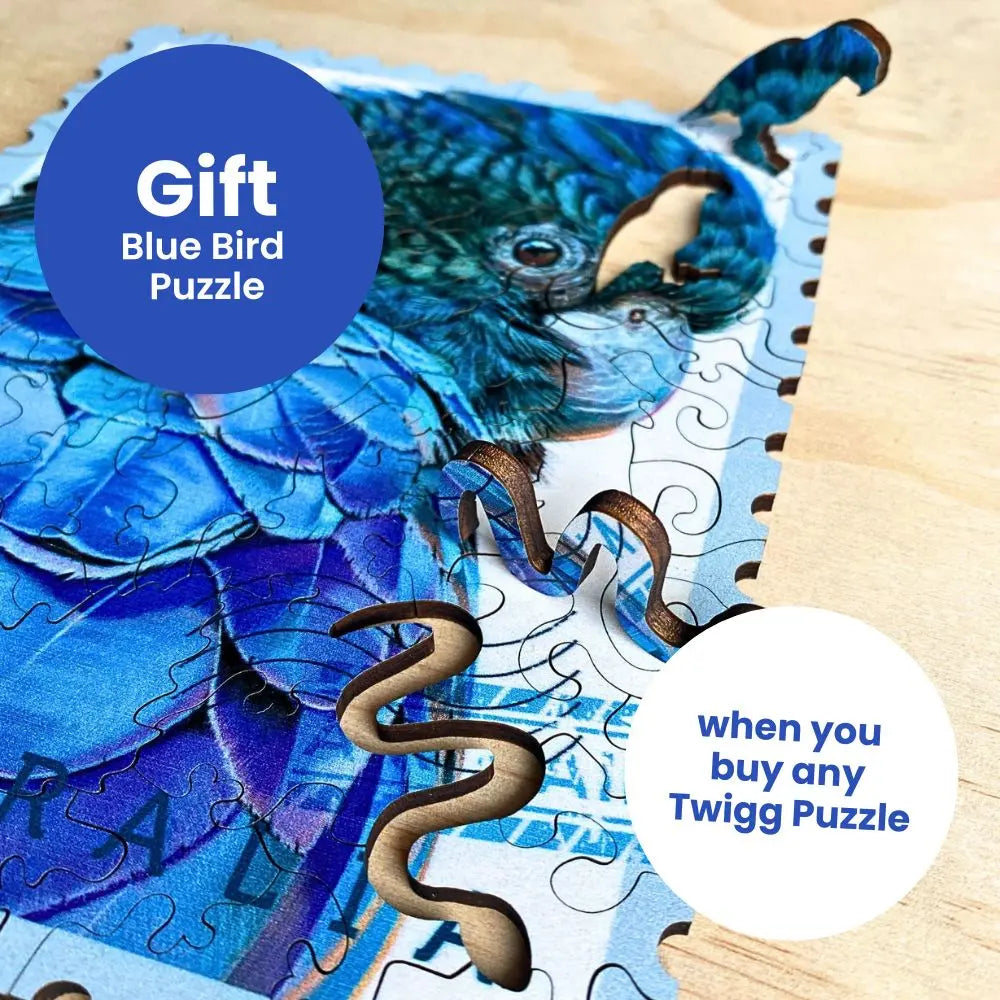 Free Blue Bird Twigg Puzzle ($34 Value) with Any Purchase - Premium Wooden Brain Teasers & Educational Toys for Kids & Adults | Perfect for Family Game Nights, Classroom Activities & Stress Relief