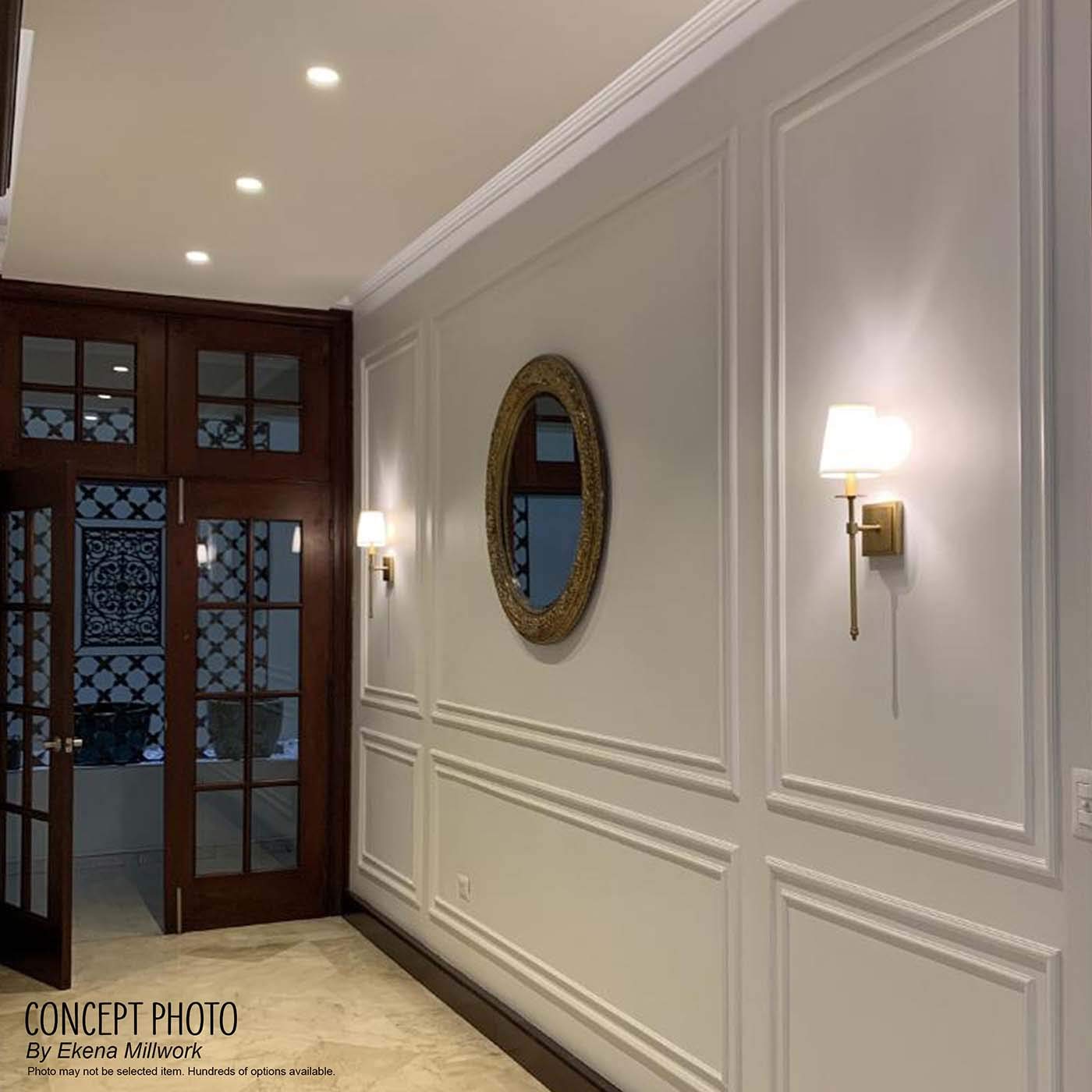 Ekena Millwork MLD02X00KE-CASE-8 Kent Running Flower Panel Moulding - 2 1/8