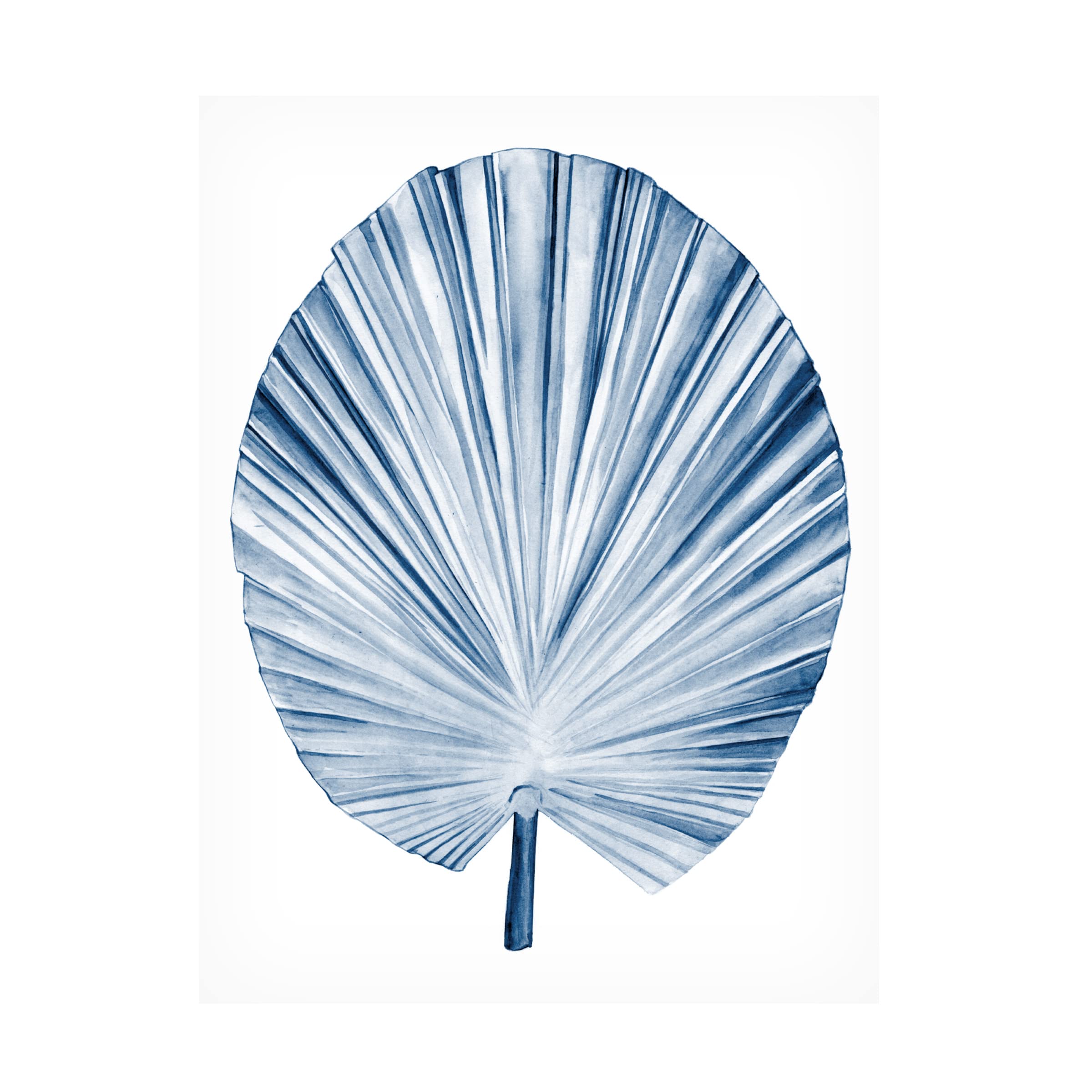 Trademark Fine Art 'Indigo Tropical Leaves IV' Canvas Wall Art Print by Megan Meagher - Modern Botanical Decor for Living Room, Bedroom & Office