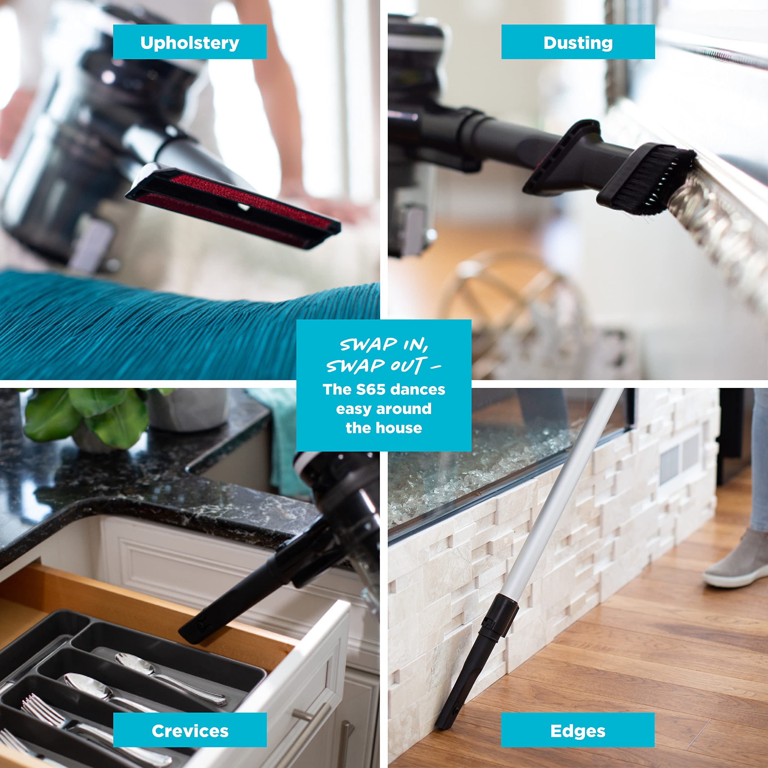 Simplicity S65D Cordless Vacuum Cleaner - Lightweight Stick Vacuum for Pet Hair, Carpets & Hard Floors | 2-Speed Settings, Handheld Convertible | Perfect for Home Cleaning, Car Detailing & Pet Owners