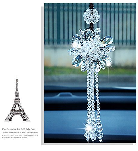 Duosuny Clear Crystal Ball Prisms Hanging Chandelier - Feng Shui Suncatcher, Rainbow Pendant & Car Charm for Home Decor, Window Display, and Positive Energy