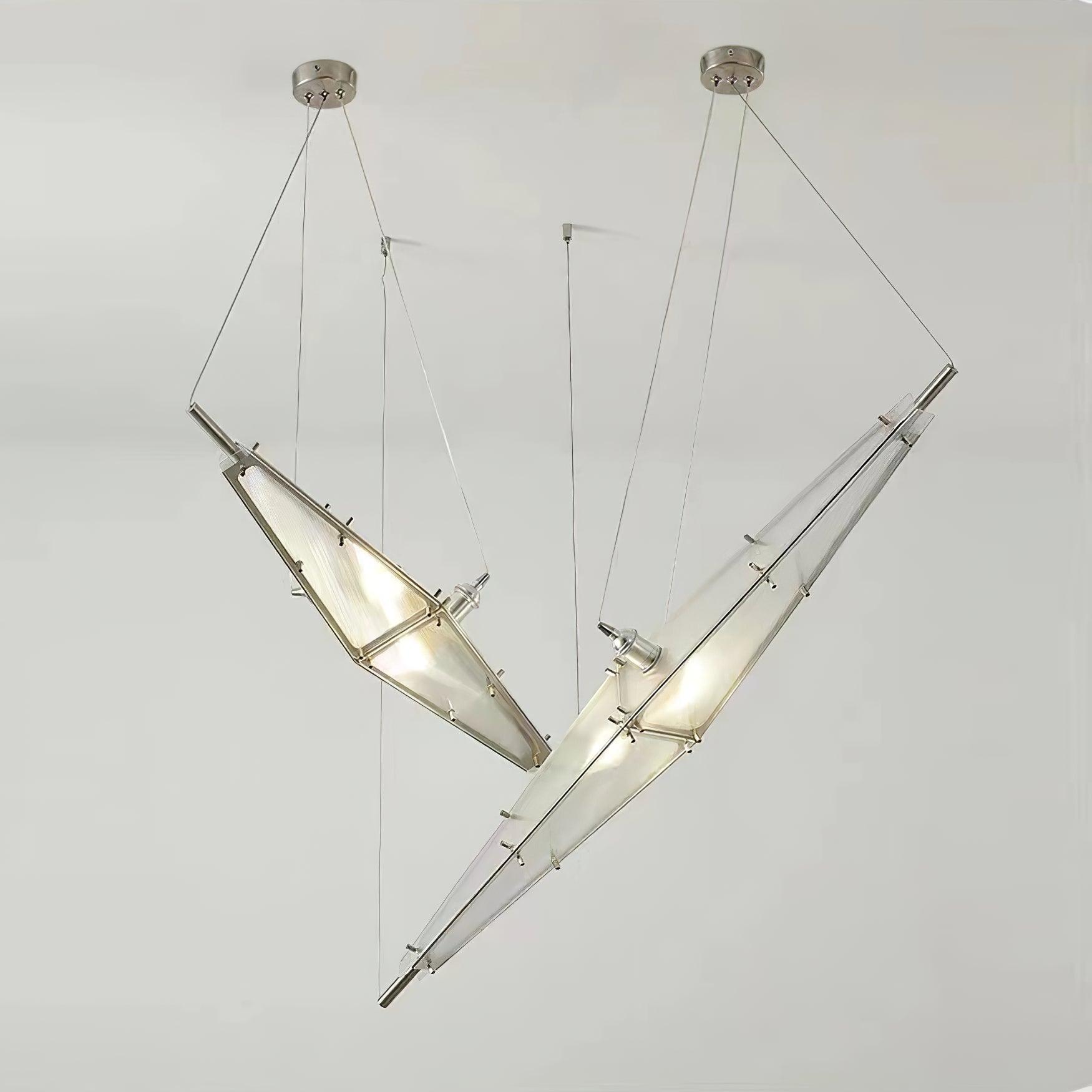 Modern Fragment Pendant Lamp - Handmade Glass Ceiling Light Fixture for Dining Room, Kitchen Island & Living Room Decor | Dimmable Hanging Chandelier Lighting
