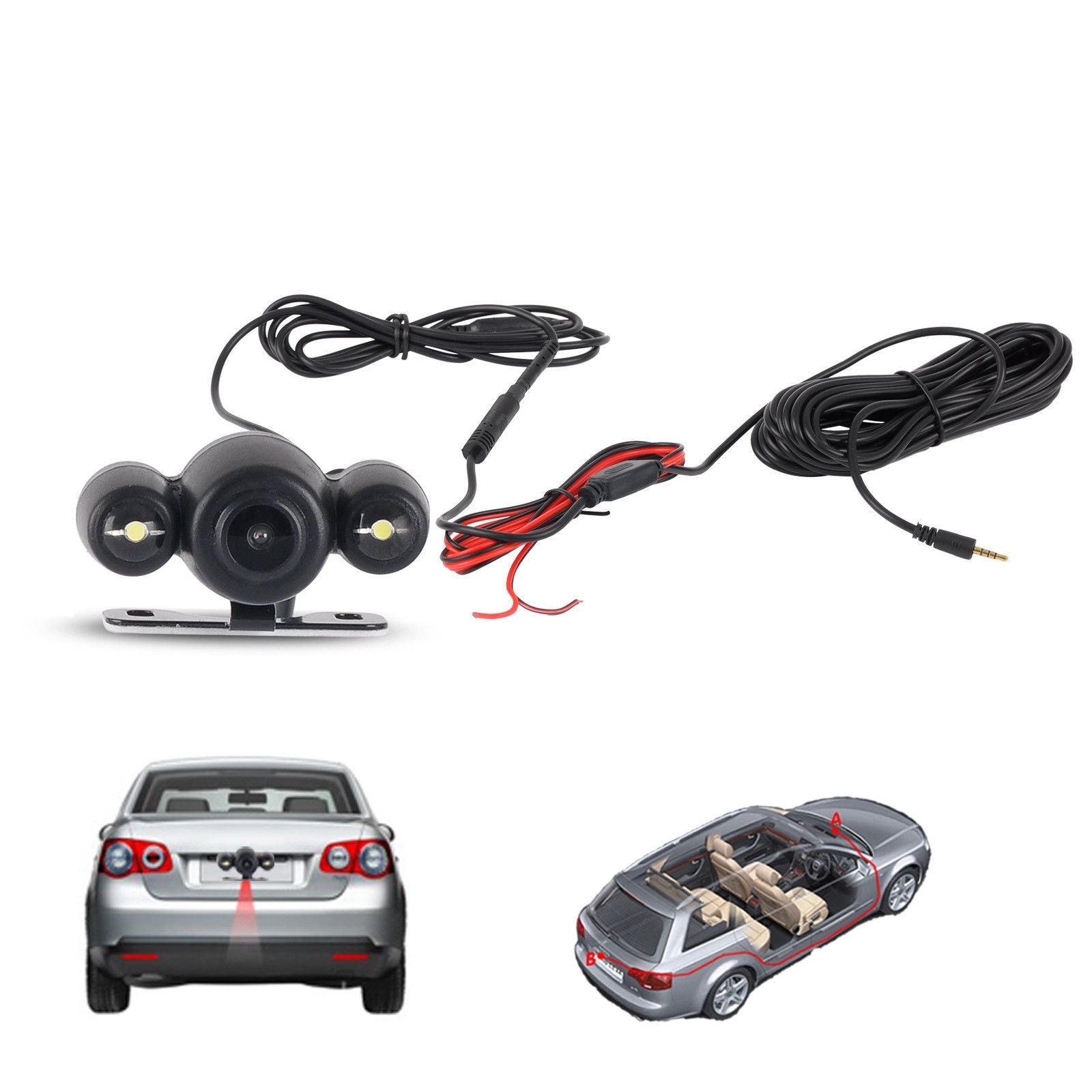 Waterproof Wired Car Backup Camera - HD Night Vision Parking Assistant for Trucks, SUVs & RVs - Perfect for Safe Reversing & Tight Parking Spaces