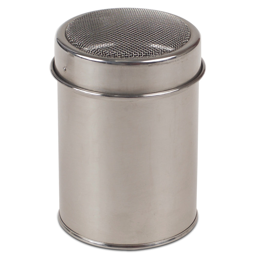 Premium Stainless Steel Powdered Sugar Dredger - Fine Mesh Shaker for Baking, Desserts & Coffee - Perfect for Dusting Cakes, Cookies & Cappuccinos