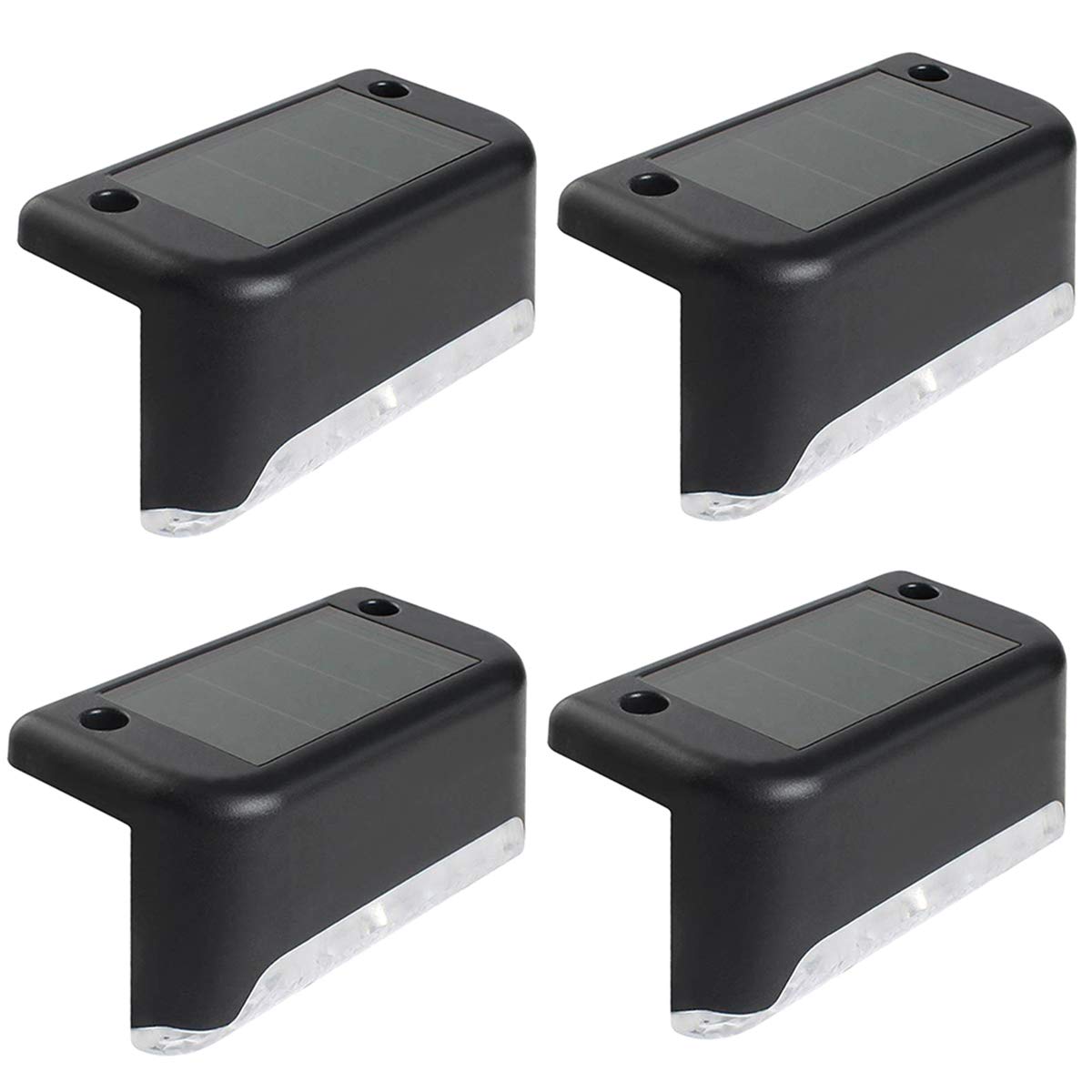 YINUODAY 4Pack Solar Fence Lights - Waterproof Outdoor Solar LED Deck Lights, Warm White Solar Wall Lights for Pathway, Garden, Yard, Patio & Landscape Lighting | Perfect for Nighttime Safety & Ambience