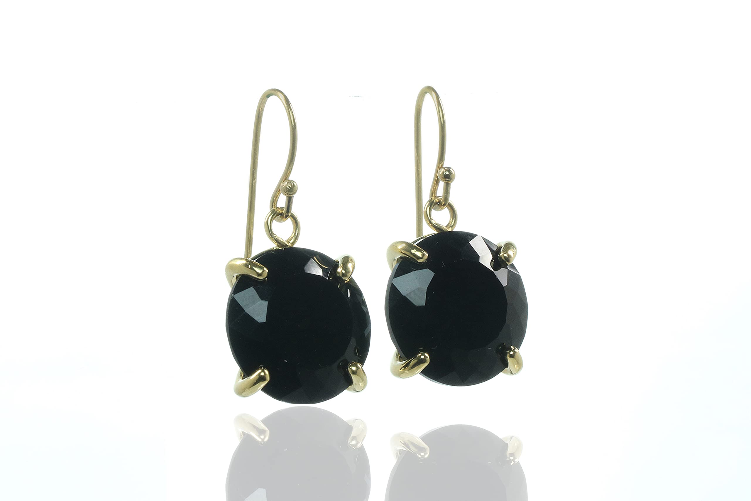 Black Onyx Dangling Earrings for Women - Bold Anemone Jewelry Statement Earrings with Gift Box | Fashion Gemstone Earrings, Custom Crystal Jewelry Gift for Her | Perfect for Parties, Weddings & Special Occasions