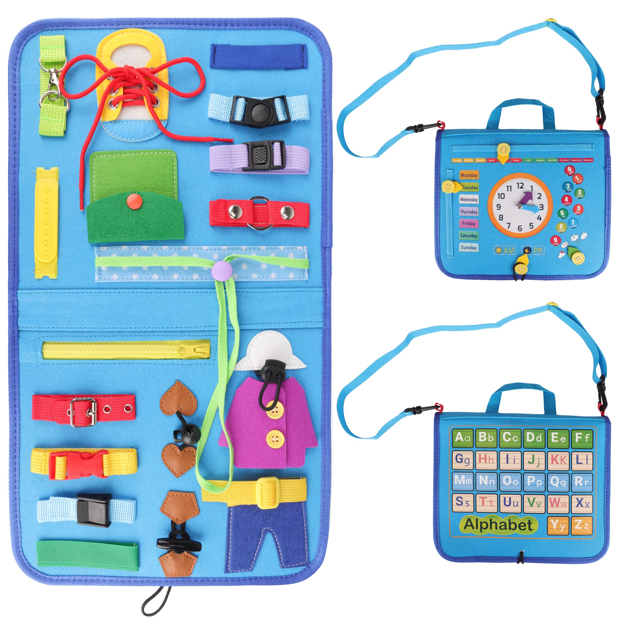 SUGELI 26-in-1 Montessori Busy Board for Toddlers - Sensory Activity Toy for 3-6 Year Old Boys & Girls - Perfect for Travel, Learning & Fine Motor Skills Development