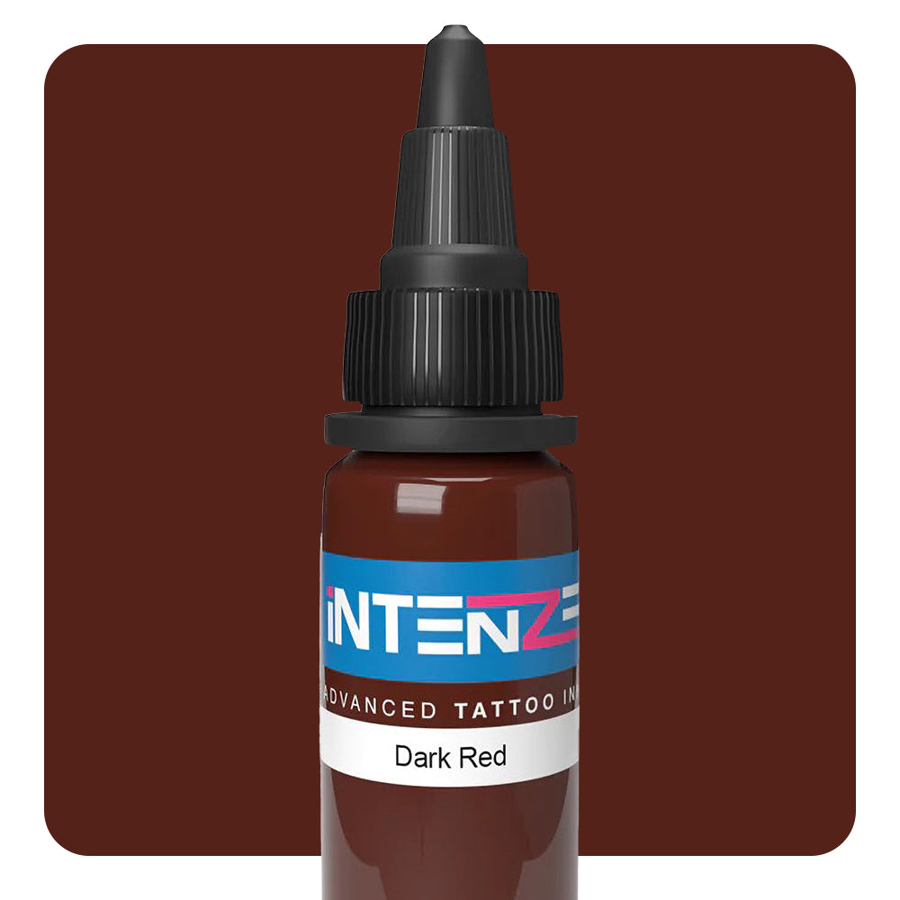 Dark Red Intenze Tattoo Ink - Professional Tattoo Supplies (1oz/4oz/8oz) - Perfect for Tattoo Artists & Body Art Enthusiasts