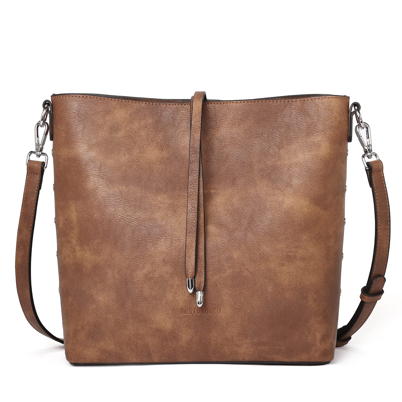 WESTBRONCO Women's Vegan Leather Hobo Bag - Crossbody Bucket Tote Purse with Adjustable Strap, Fashion Shoulder Bag for Work, Travel & Daily Use