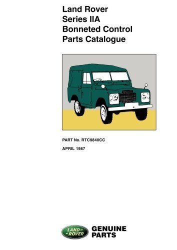 Land Rover 110 Parts Catalog (RTC9863) - Complete Repair Manual & Spare Parts Guide for Models Up to August 1986 | DIY Restoration, Maintenance & Off-Road Upgrades | Classic Defender Series