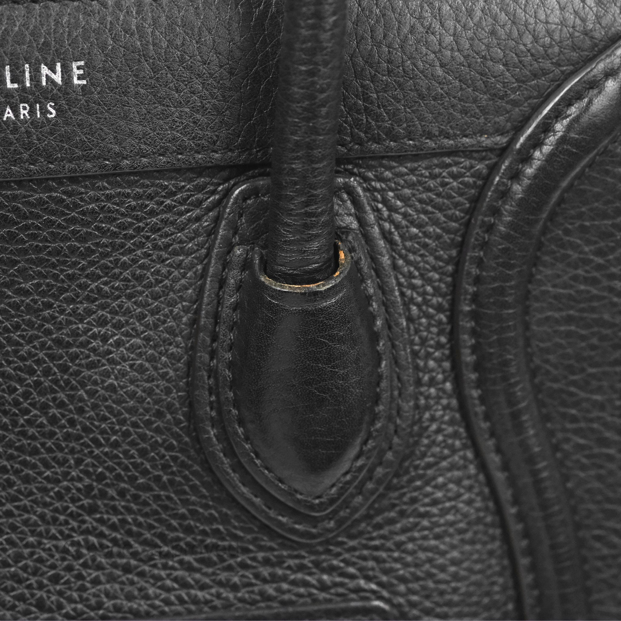 Celine Nano Luggage Bag in Black Drummed Calfskin Leather - Perfect for Work, Travel & Everyday Luxury Handbag
