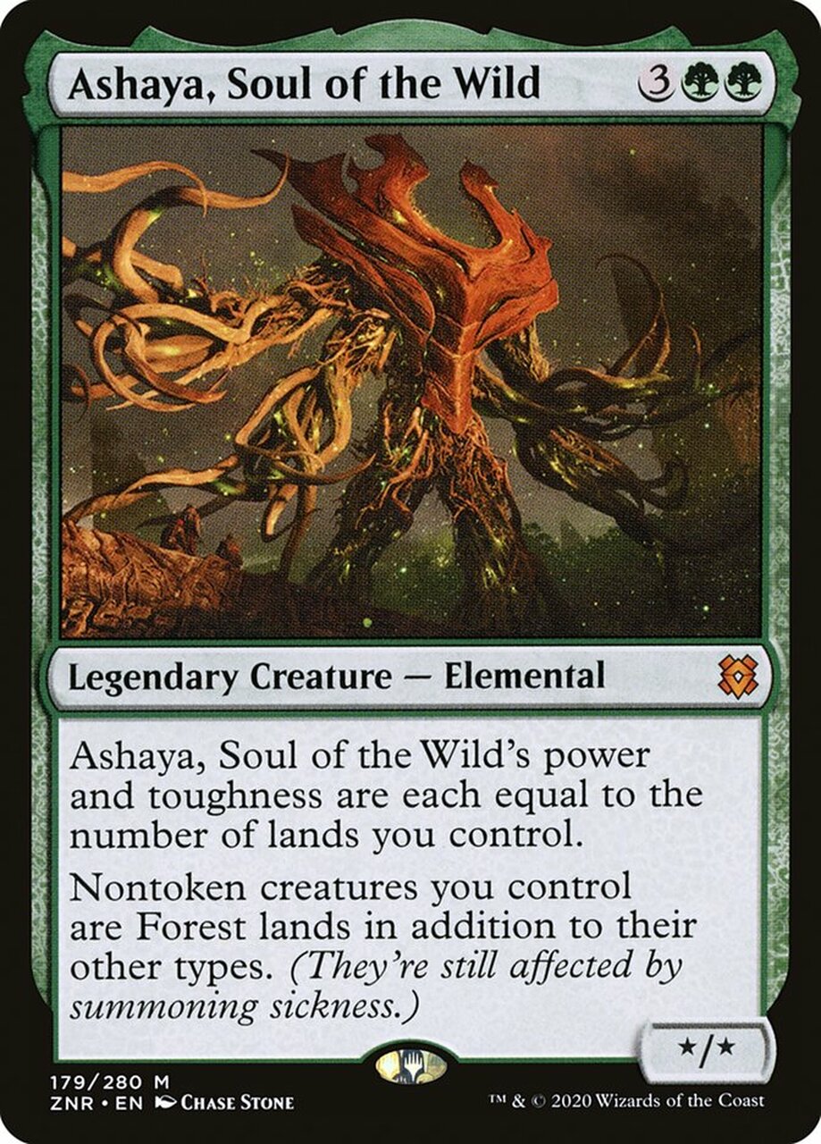Ashaya, Soul of the Wild - Zendikar Rising MTG Card | Rare Magic: The Gathering Creature | Perfect for Commander & Modern Decks