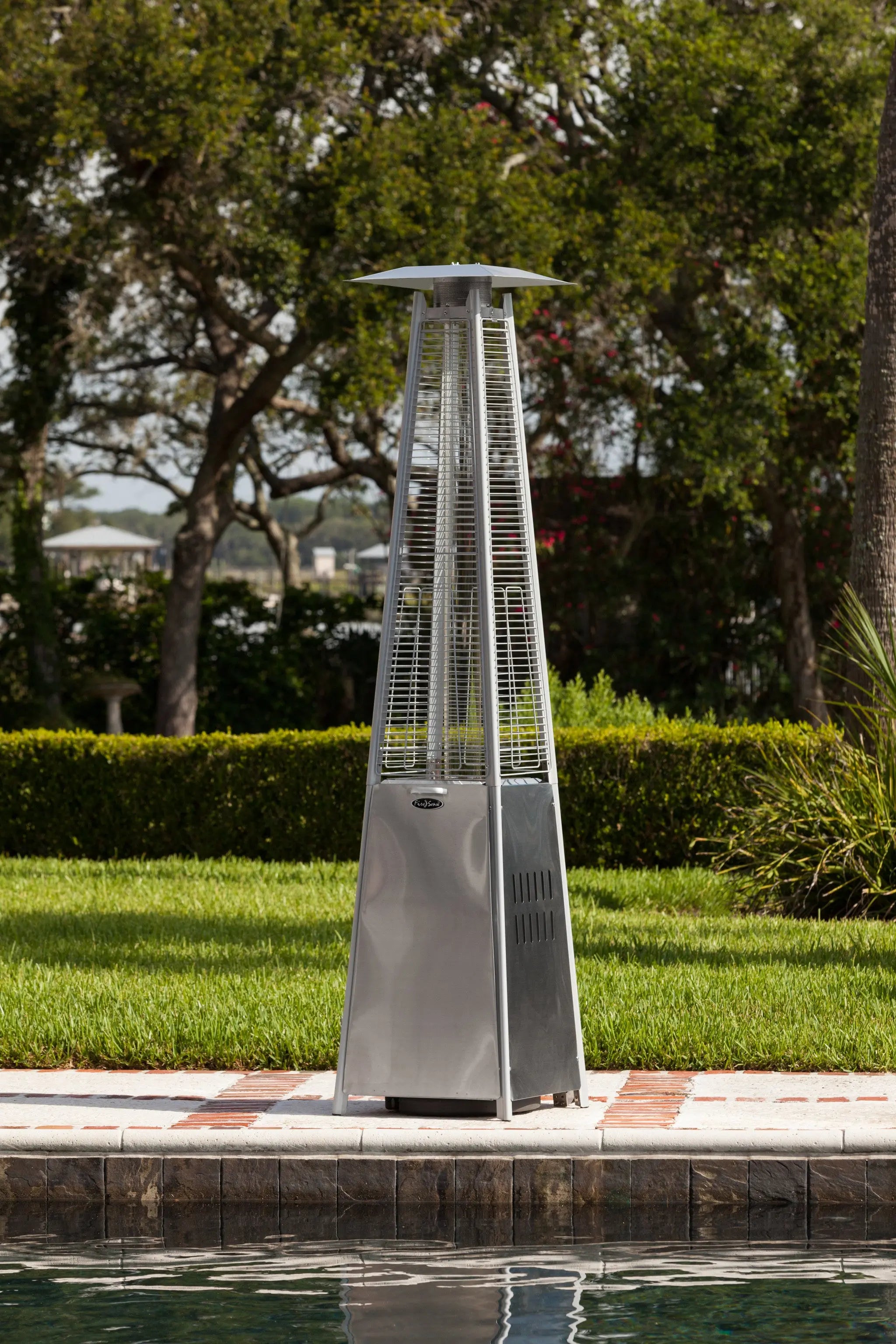 Premium Stainless Steel Pyramid Flame Heater - Outdoor Patio Fire Pit for Backyard, Garden & Camping - Elegant & Durable Design for Warmth & Ambiance
