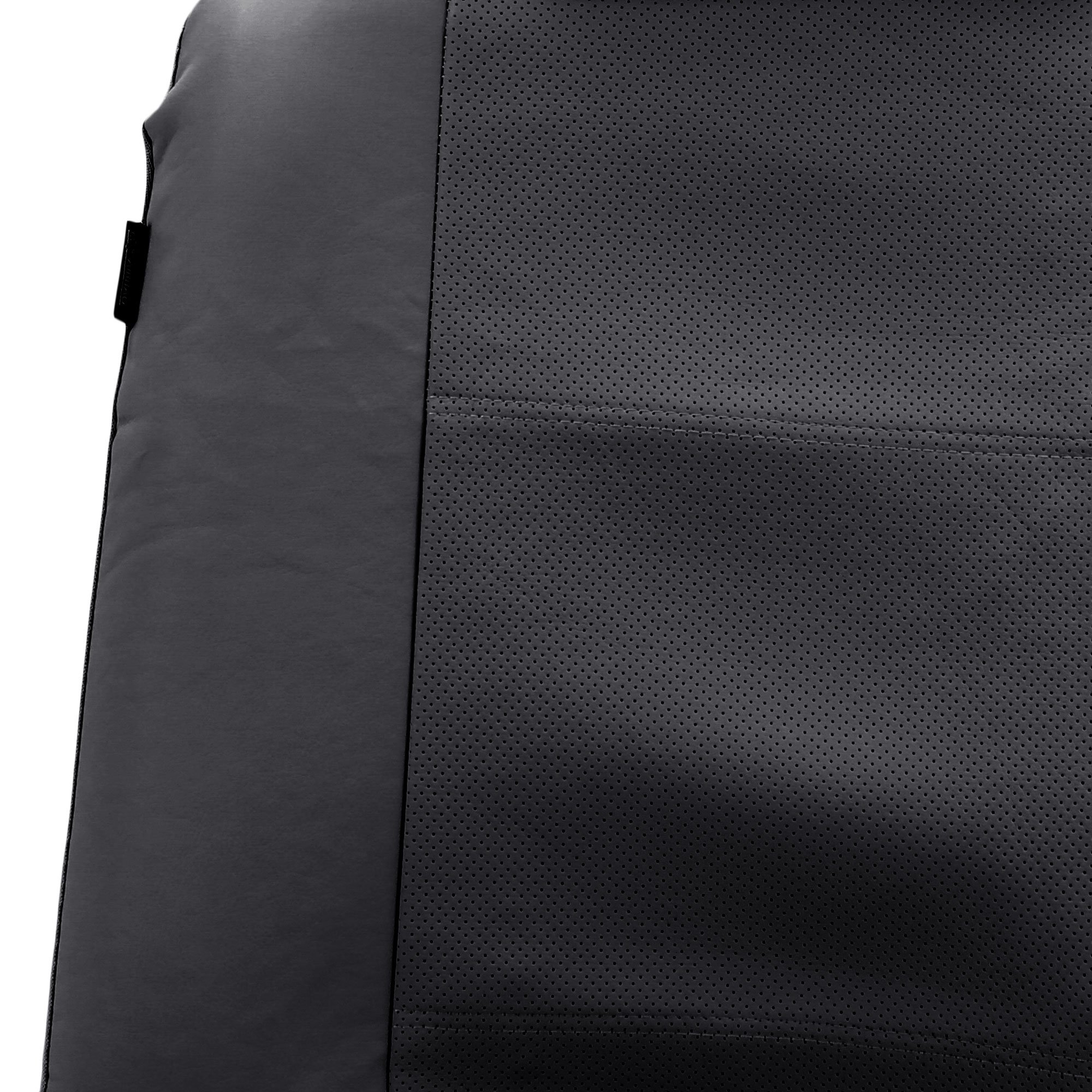 Premium FH Group Deluxe Leatherette Car Seat Covers - Airbag Compatible, Rear Split Design, Universal Fit for Cars, Trucks & SUVs (Black) - Perfect for Road Trips, Daily Commutes & Vehicle Protection PU007112