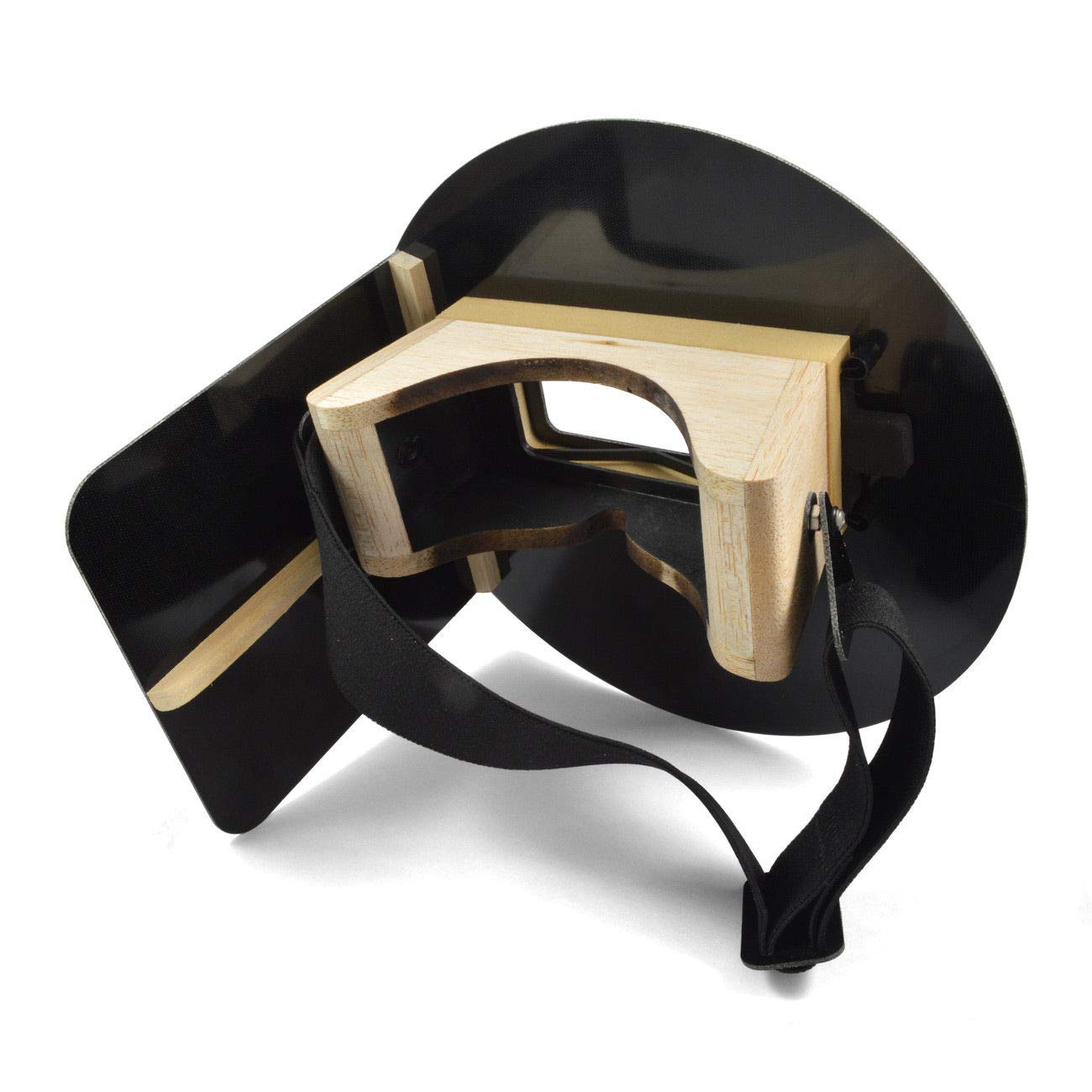 Wendy's Black Right-Handed Pancake Welding Helmet with Adjustable Strap - Ideal for Metal Fabrication, Construction & DIY Welding Projects