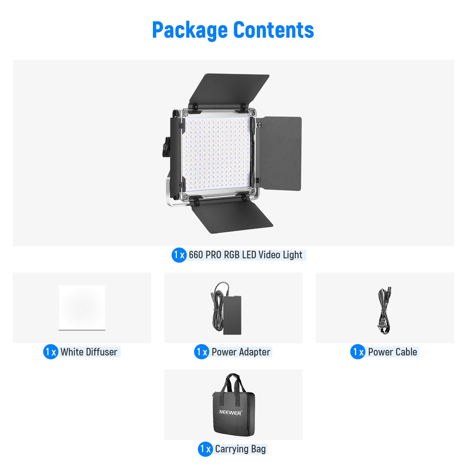 NEEWER RGB660 Pro LED Video Light - APP Controlled RGB Panel Light for Photography, YouTube Videos, and Live Streaming