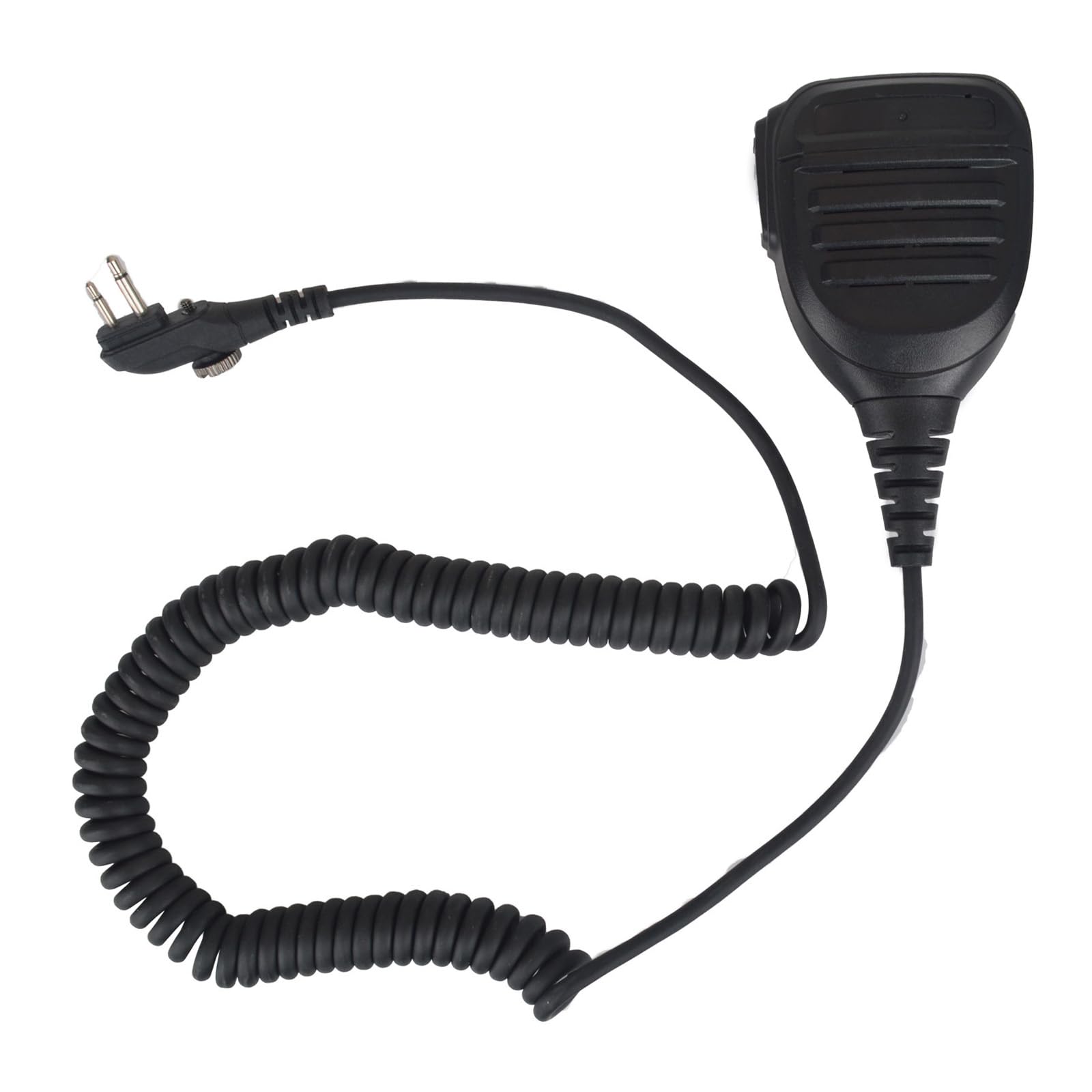 Hytera PD500 TD500 TD510 TC508 Series 2 Pin Waterproof Portable Handheld Radio Microphone with Headphone Speaker - Ideal for Outdoor Adventures, Construction Sites & Emergency Communication