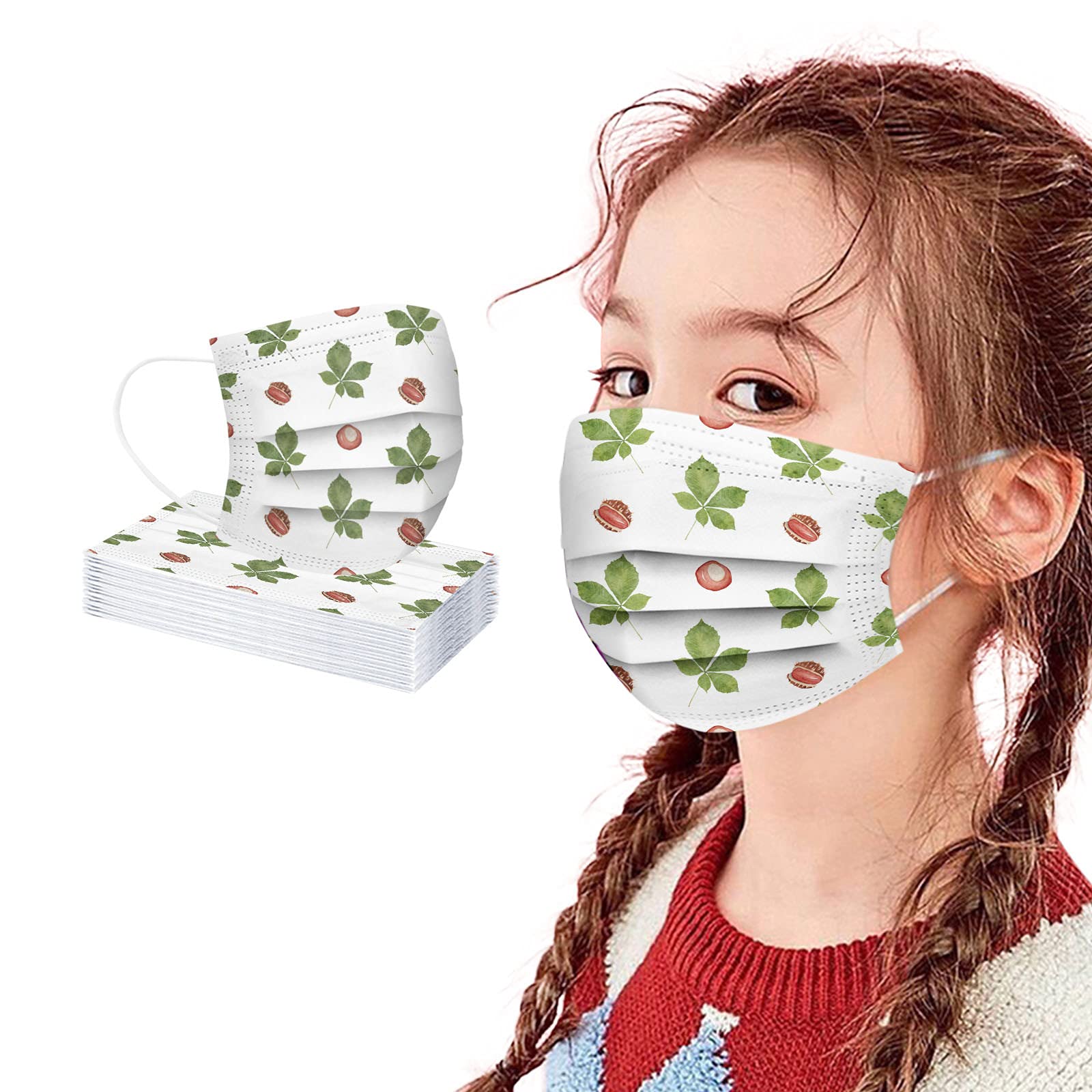 Colorful Kids Disposable Face Masks - Cute Summer Fruits Design for School Children | Girls & Boys Outdoor Protection