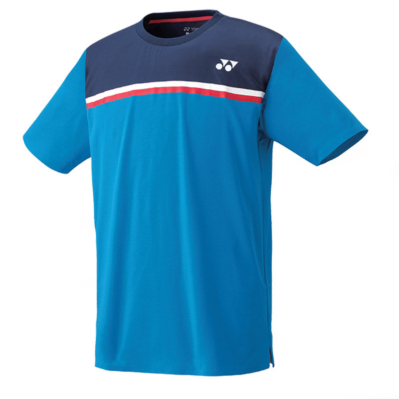 Yonex 10325 Men's Crew Neck T-Shirt - Breathable Cotton Casual Tee for Sports & Everyday Wear - Sea Blue