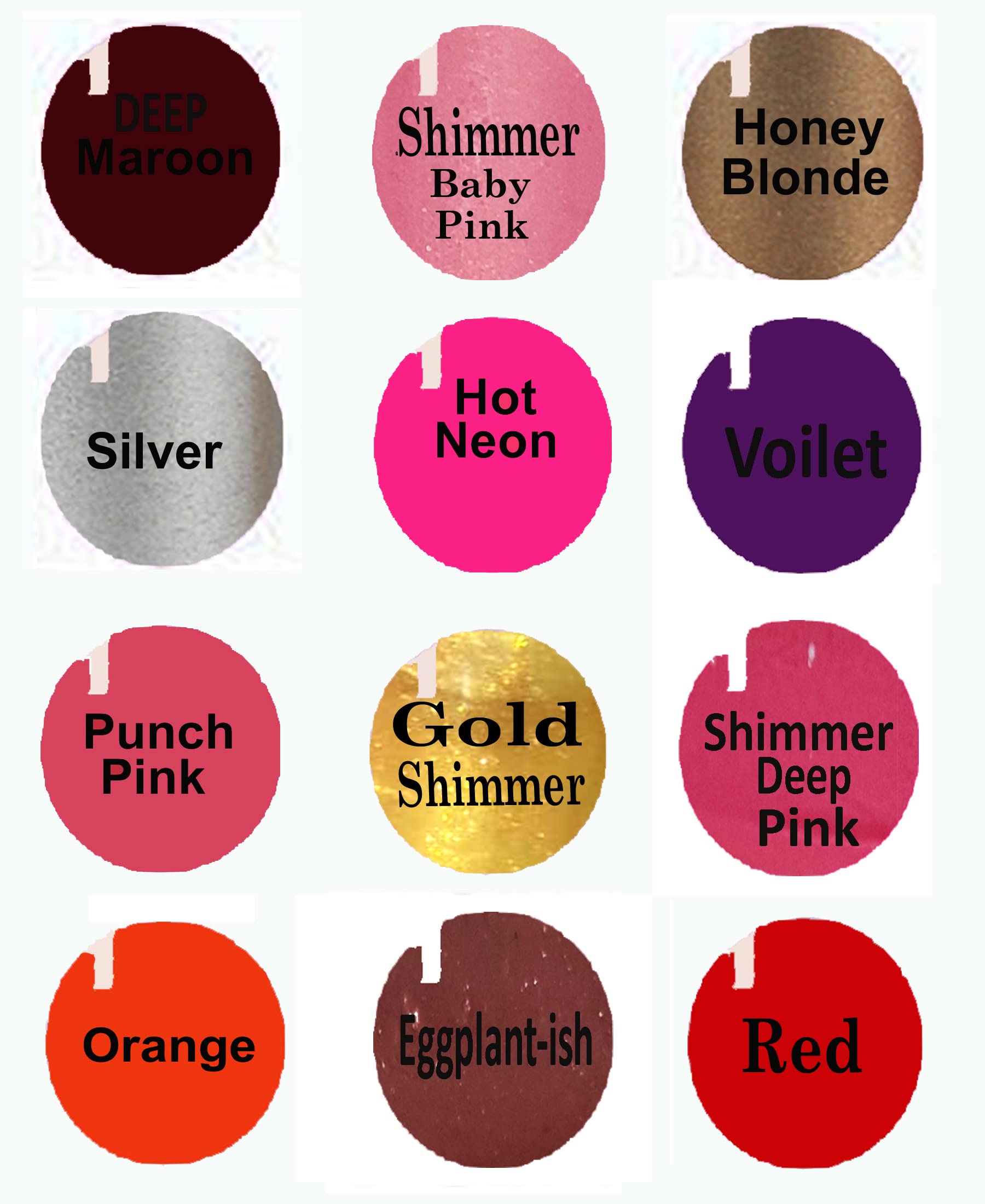 12-Piece Fashion Bar Gel Finish Nail Polish Set - Long Lasting Shine, Non-Toxic Formula (9 Color Combo) - Perfect for Home Manicures, Nail Salons & Gift Giving