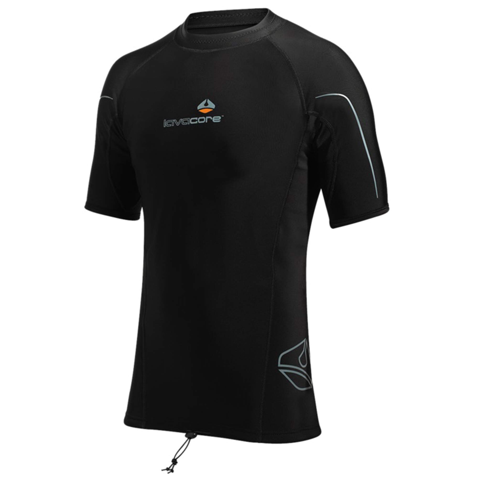 Lavacore Men's Short Sleeve Casual Shirt - Breathable Quick-Dry Performance Top for Outdoor Activities & Travel | Black