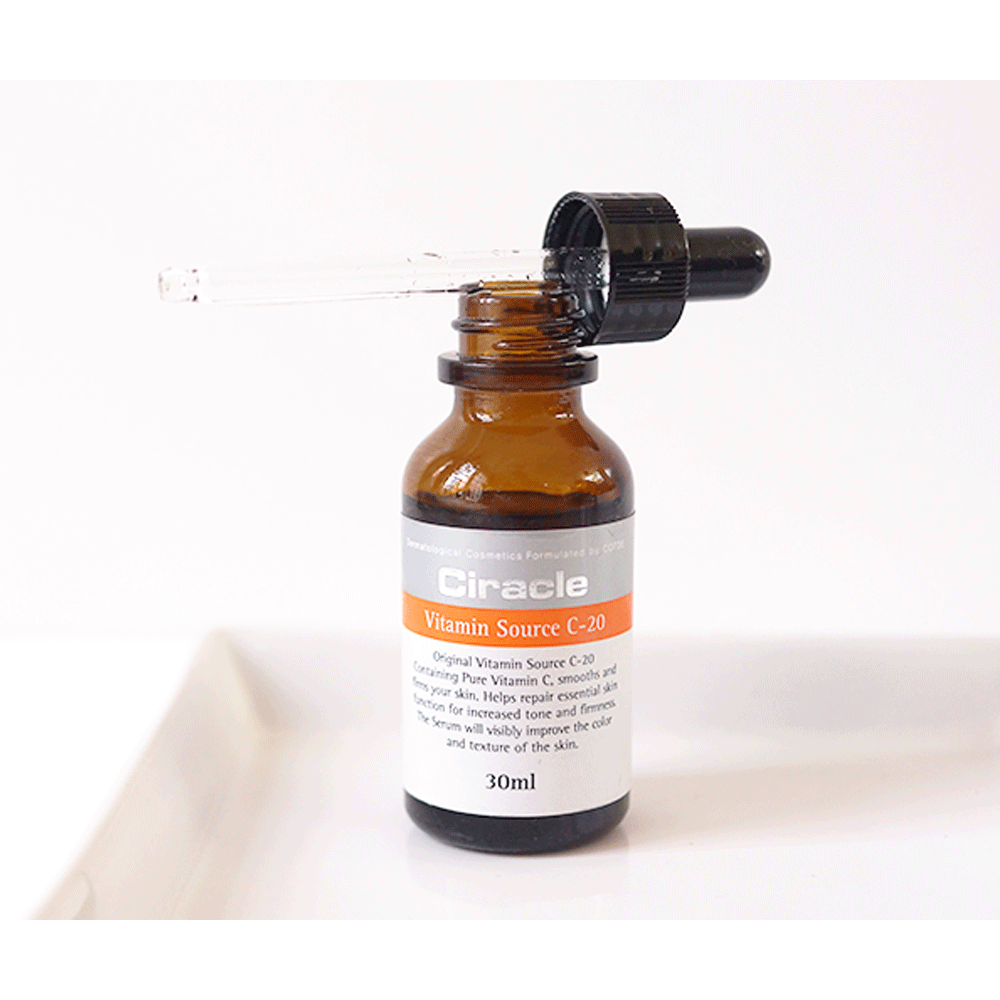 Ciracle Vitamin C 20 Serum 30ml (3-Pack) - Brightening & Anti-Aging Facial Treatment for Glowing Skin | Day & Night Skincare Routine