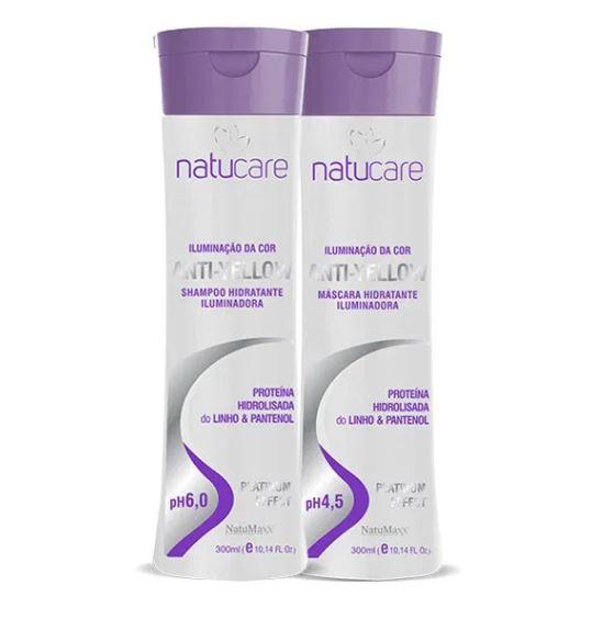 Natucare Blond Moisturizing Kit - Anti-Yellow Color Treatment for Blonde Hair (2x300ml) by Natumaxx | Perfect for Salon & At-Home Blonde Hair Care