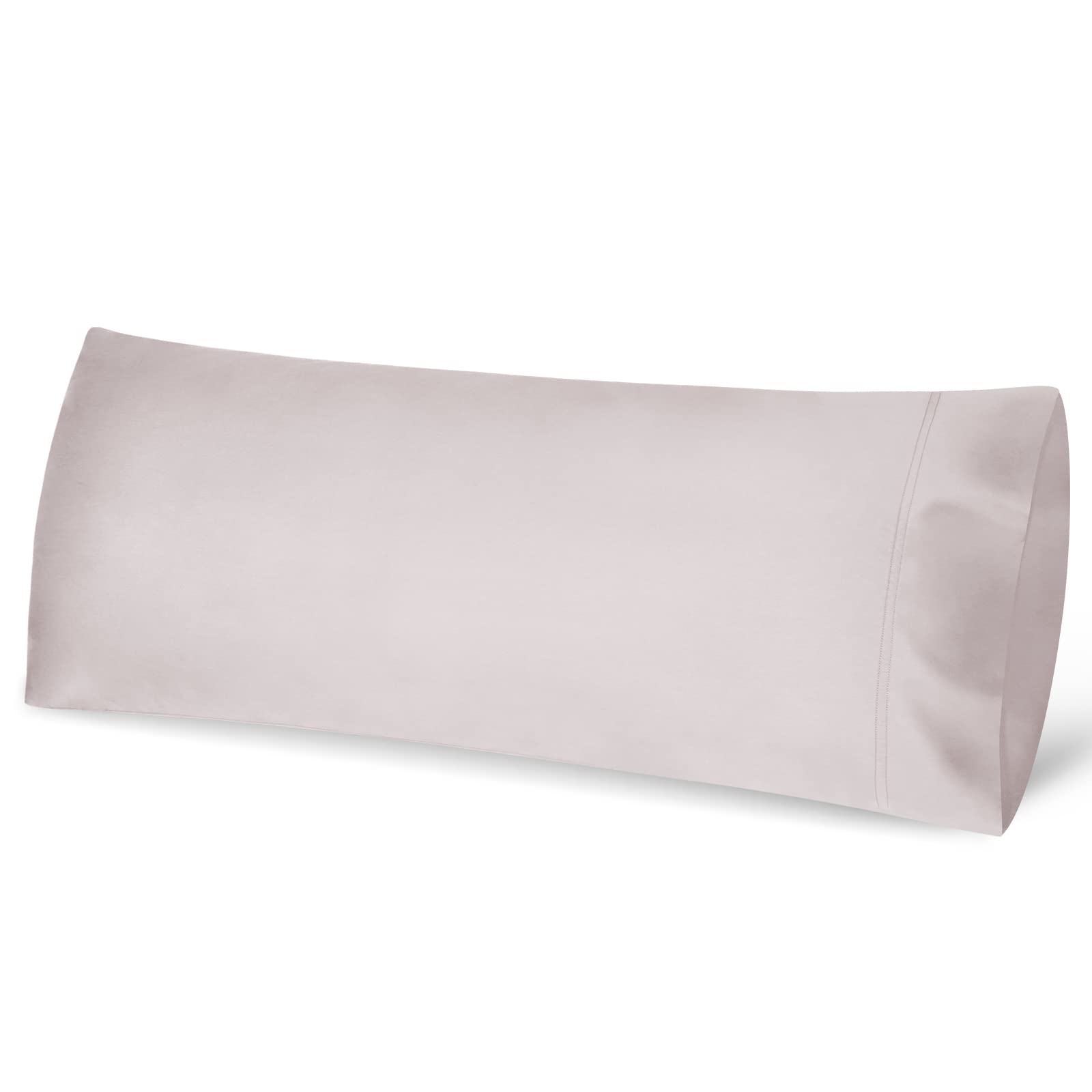 Fittia 20x54 Inch Cooling Body Pillow Cover - Soft Silky Breathable Pillowcase with Envelope Closure - Ideal for Hot Sleepers, Pregnancy Support & Home Decor (Plum, 1 Pack)