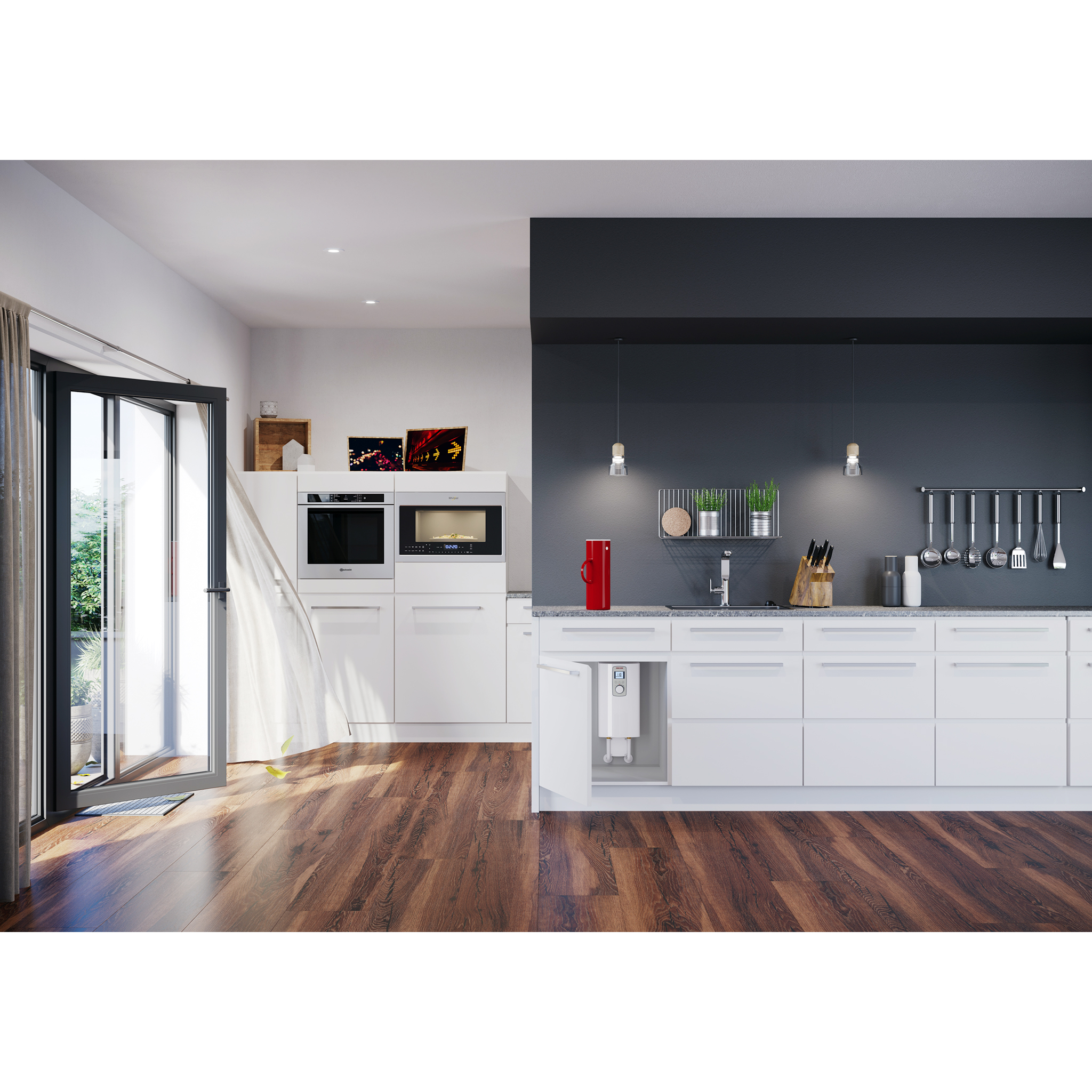 Stiebel Eltron DHC E 3/3.5 1 Trend Point of Use Electric Tankless Water Heater - Instant Hot Water for Bathroom, Kitchen & Small Appliances - Model 200057