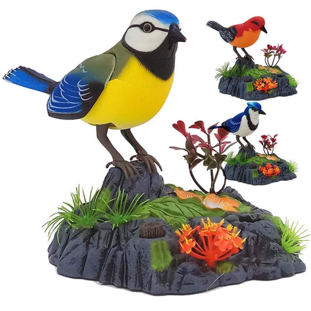 Interactive Talking Parrot Toy - Electronic Motion Sensor Bird with Realistic Sounds & Movements - Fun Kids & Adult Pet Companion for Home, Office, or Room Decor (6.3x5.5 inches) - Perfect Gift for Animal Lovers & Stress Relief