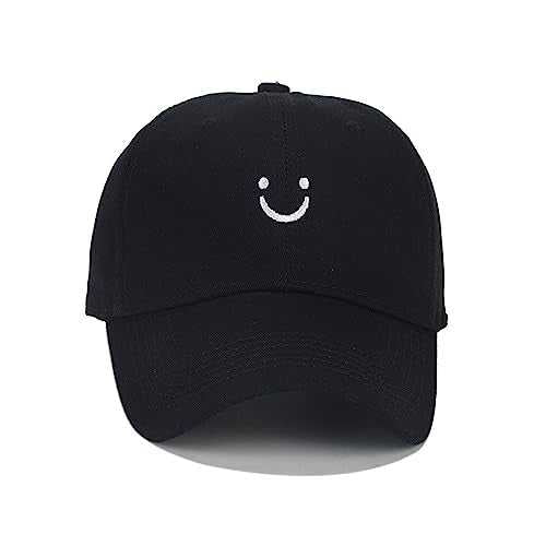 Trendy Smiley Face Baseball Cap for Men & Women - Adjustable Cotton Dad Hat for Casual Outfits, Sports & Outdoor Activities