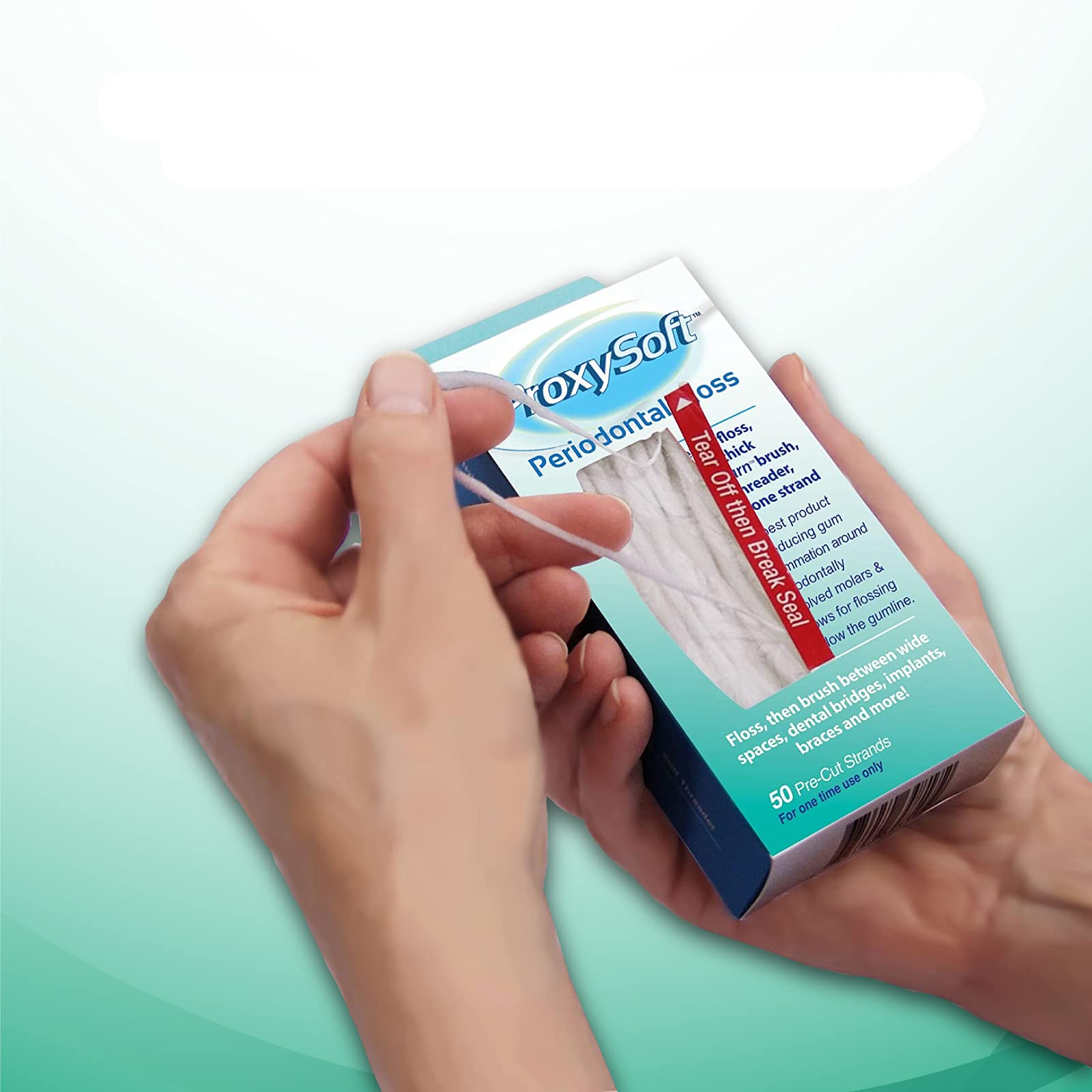 **ProxySoft Periodontal Floss, 2 Packs - Dental Floss Threader for Braces & Teeth, Thick ProxyBrush for Gum Health & Periodontal Care - Orthodontic Flossers for Daily Oral Hygiene - Perfect for Braces, Bridges, and Dental Implants**