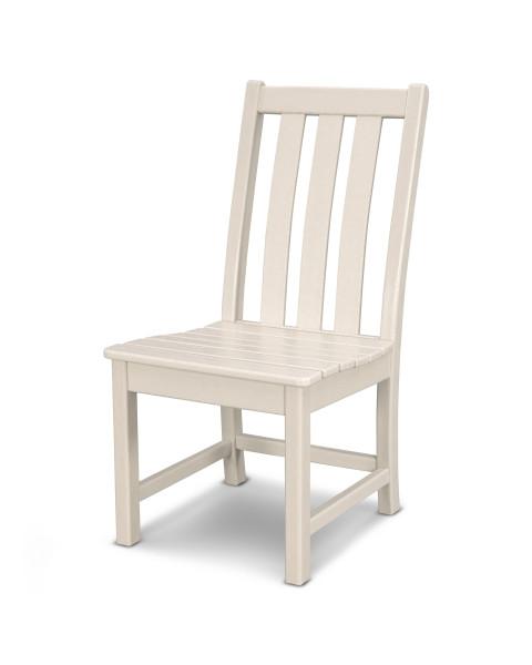Polywood Black Vineyard Dining Side Chair - Weather-Resistant Outdoor Furniture for Patio, Garden, and Poolside Use