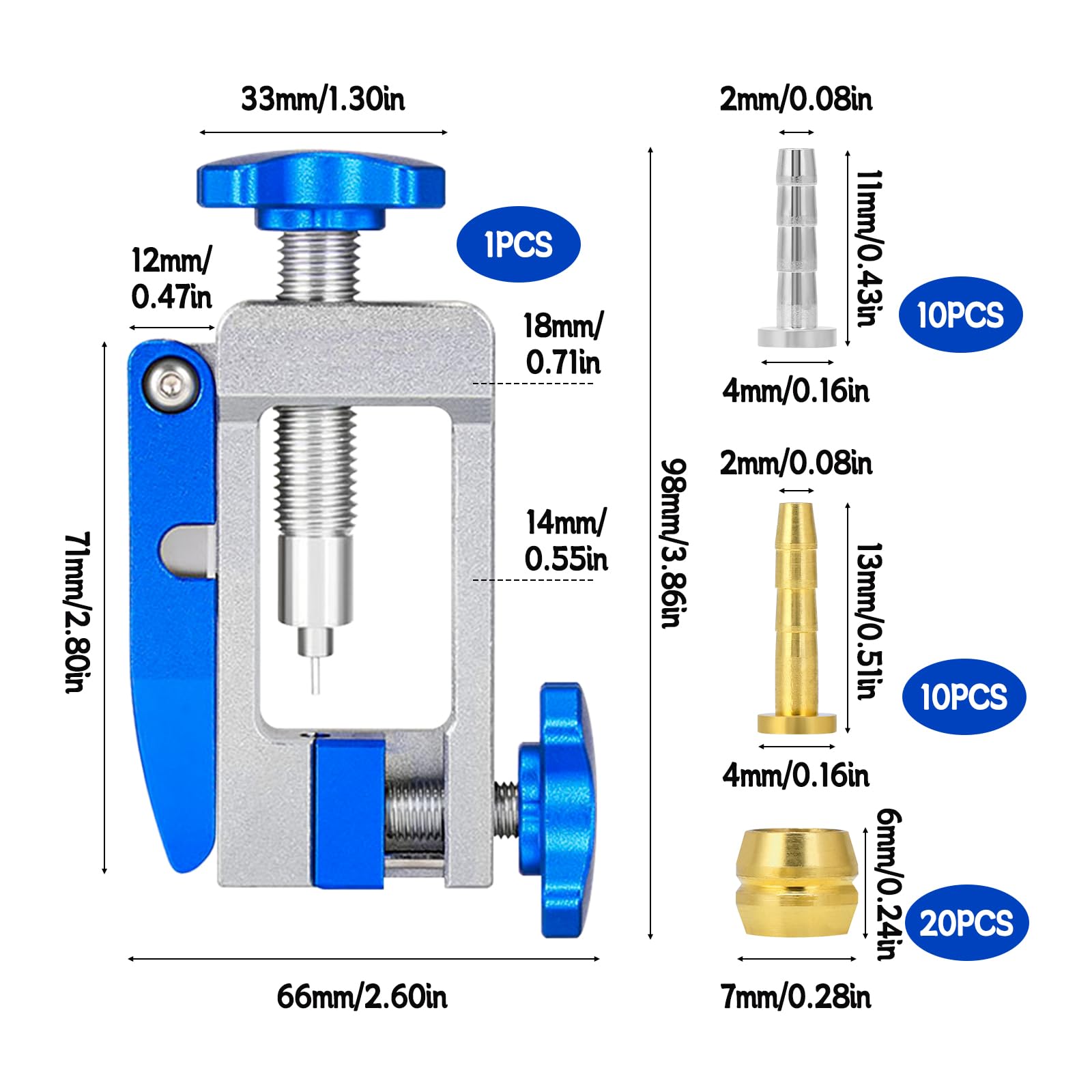 Hydraulic Brake Tool Kit for Bicycles - 2-in-1 Hose Cutter & Fitting Insert Tool with Barb Olive for Disc Brakes | Perfect for Bike Maintenance & Repair at Home or Shop